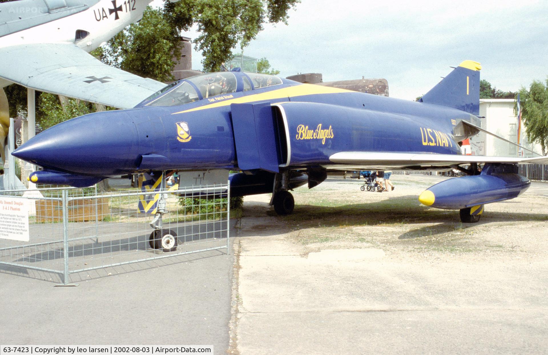 63-7423, 1963 McDonnell F-4C Phantom II C/N 364, Speyer Museum 3.8.2002.The original 153072 was involved in a midair collisin with 153081 26.7.1973
