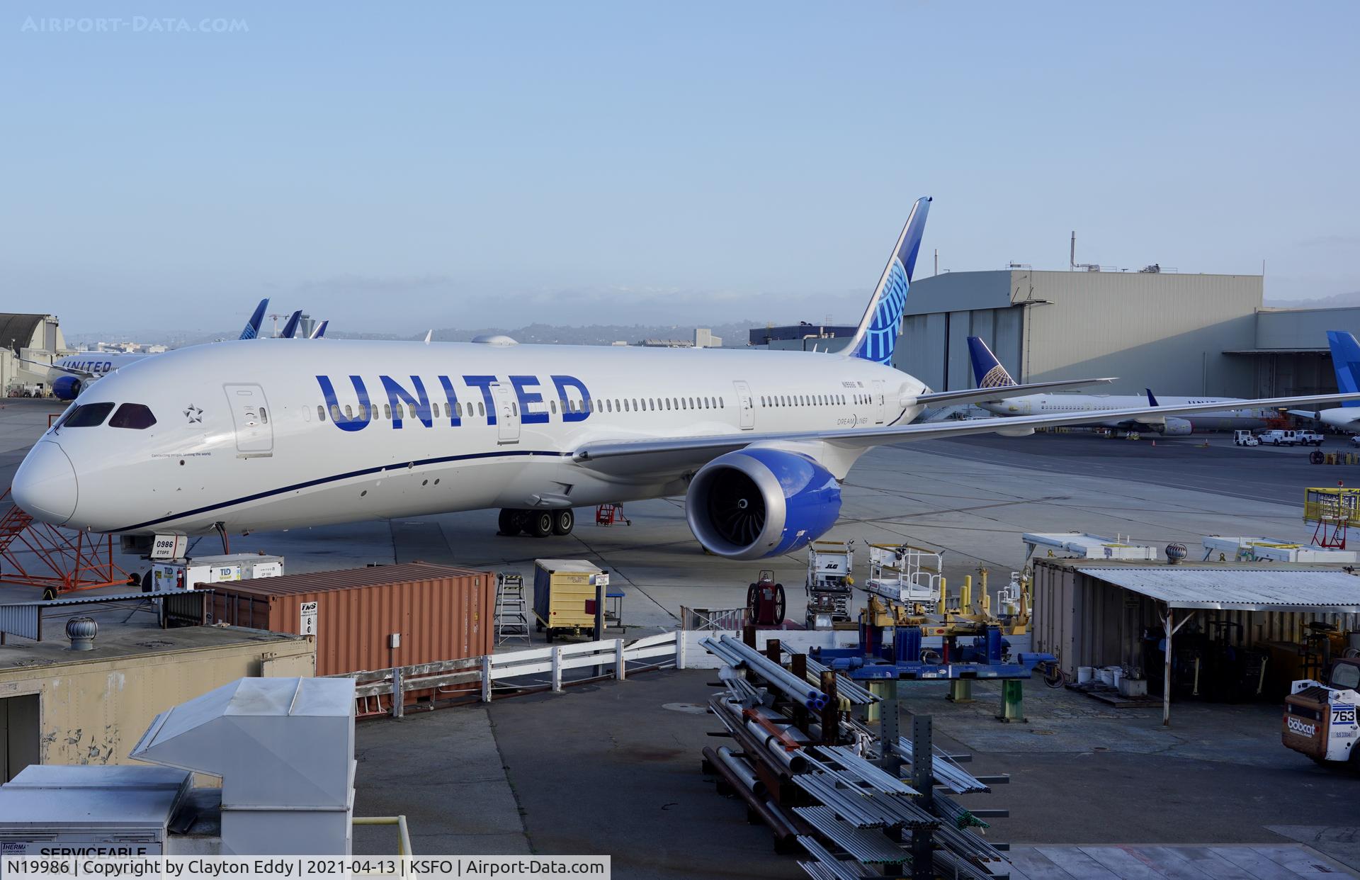 N19986, 2020 Boeing 787-9 Dreamliner Dreamliner C/N 66145, SFO 2021.