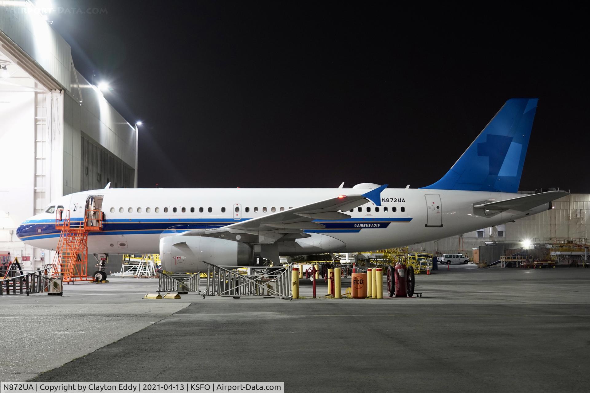 N872UA, 2003 Airbus A319-132 C/N 1986, SFO 2021.