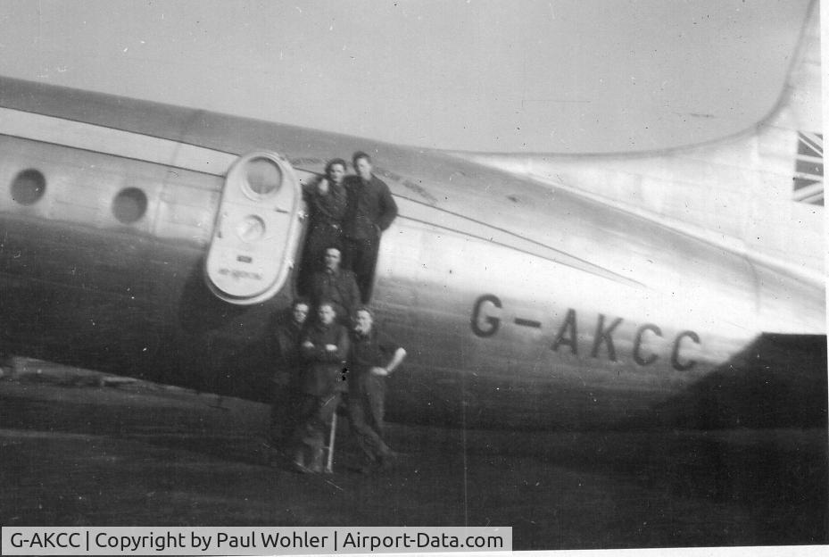 G-AKCC, 1947 Avro 689 Tudor II Mk5 C/N 1421, Found in a family photo album, looks to be taken in 1949.