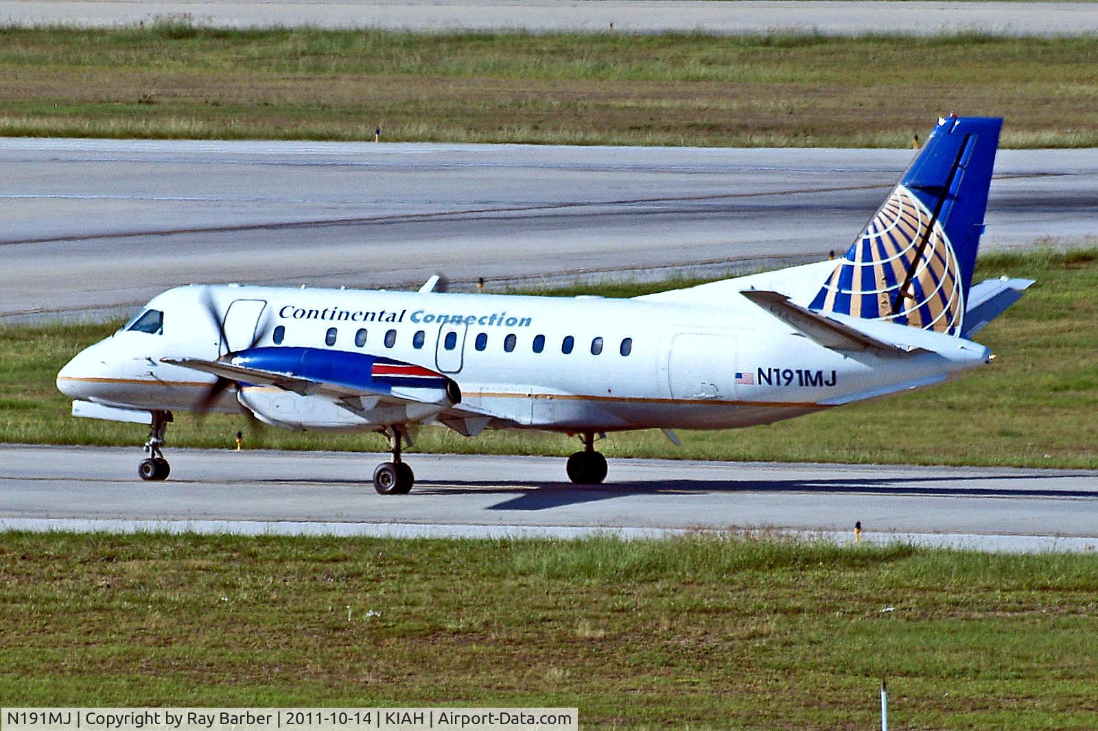 N191MJ, 1990 Saab 340B C/N 340B-191, N191MJ   SAAB-Scania SF.340B [191] (Continental Connection-Colgan Air) Houston-George Bush Intercontinental~N 14/10/2011