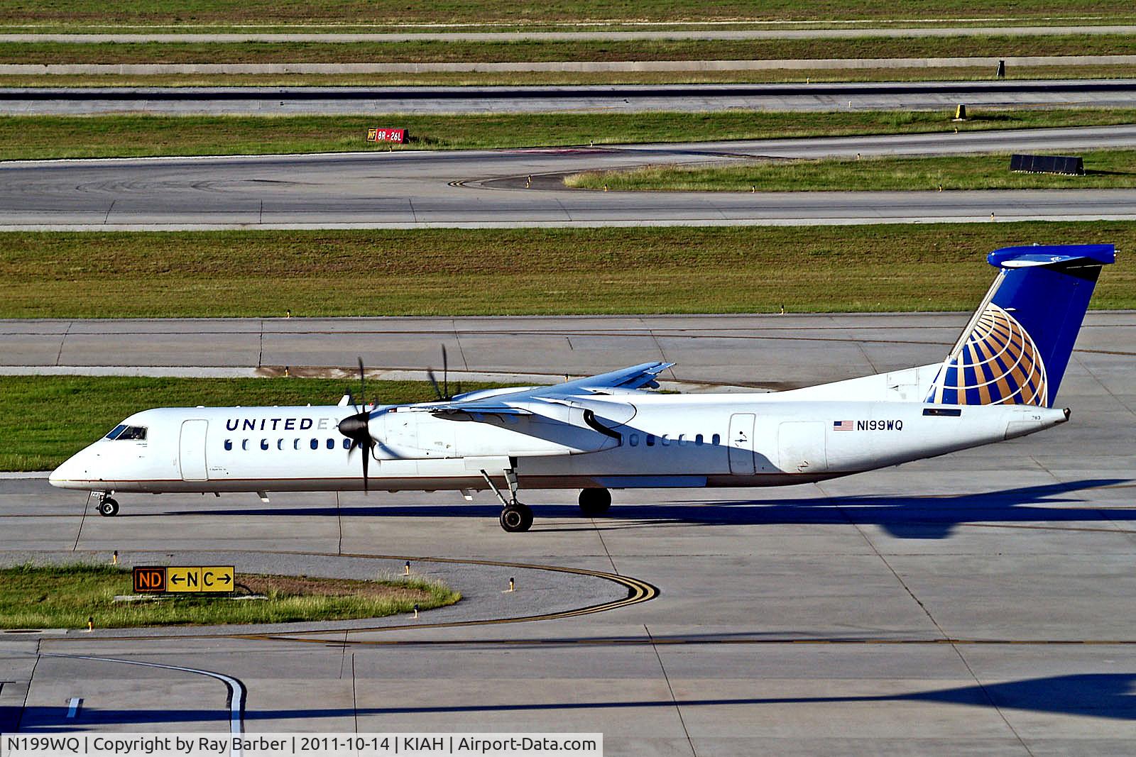 N199WQ, 2008 Bombardier DHC-8-402 Dash 8 C/N 4199, N199WQ   De Havilland Canada DHC-8-402 Dash 8 [4199] (United Express) Houston-George Bush Intercontinental~N 14/10/2011