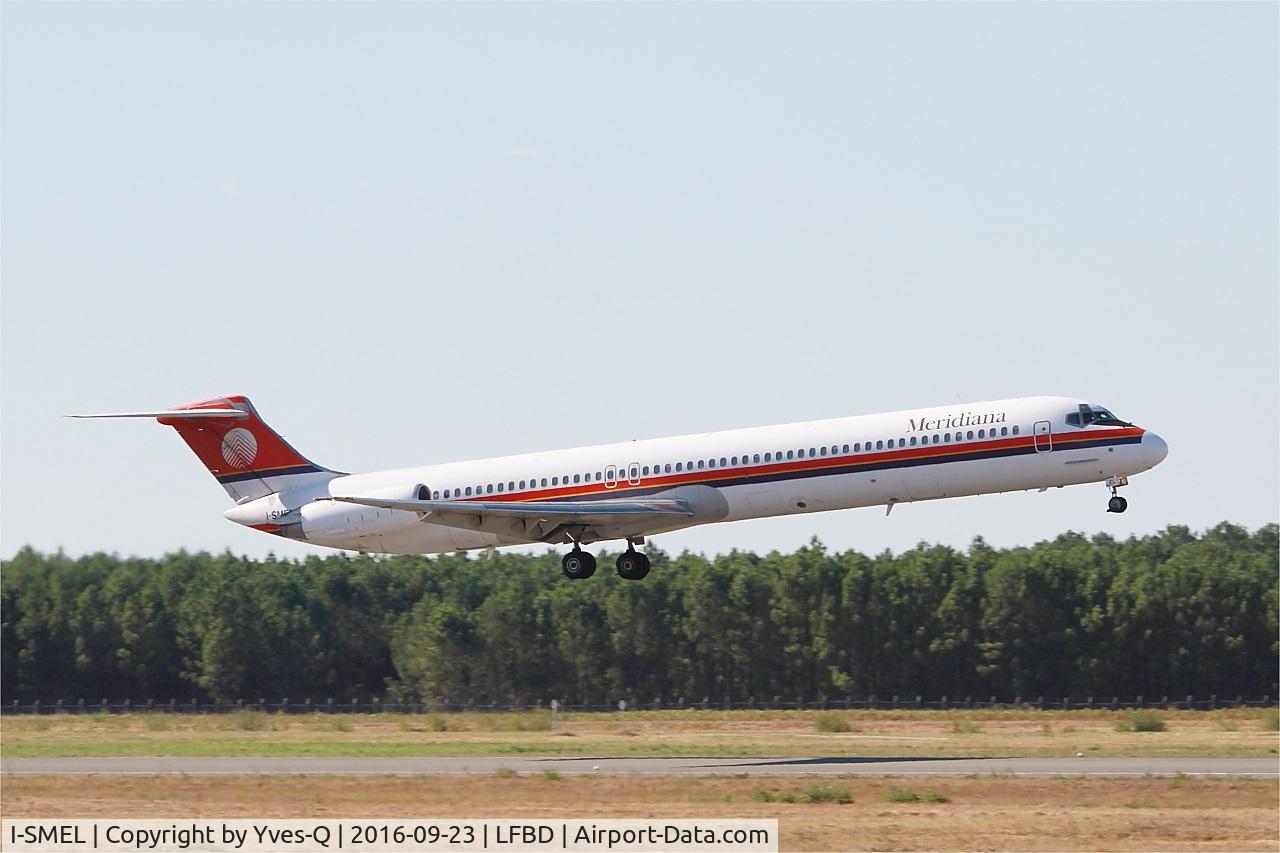 I-SMEL, 1984 McDonnell Douglas MD-82 (DC-9-82) C/N 49247, McDonnell Douglas MD-82, Landing rwy 05, Bordeaux-Mérignac airport (LFBD-BOD)