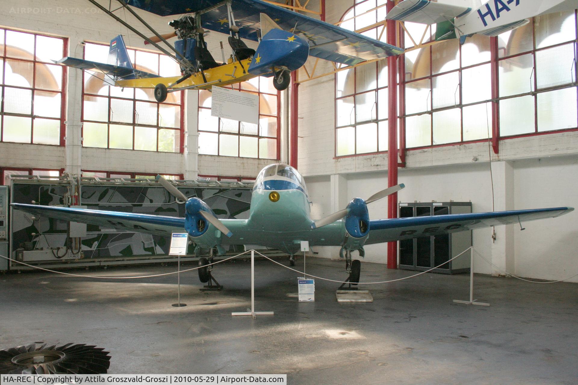 HA-REC, 1958 Let Aero Ae-45S Super C/N 05-011, Budapest is a traffic museum, a Petöfi hall. Hungary