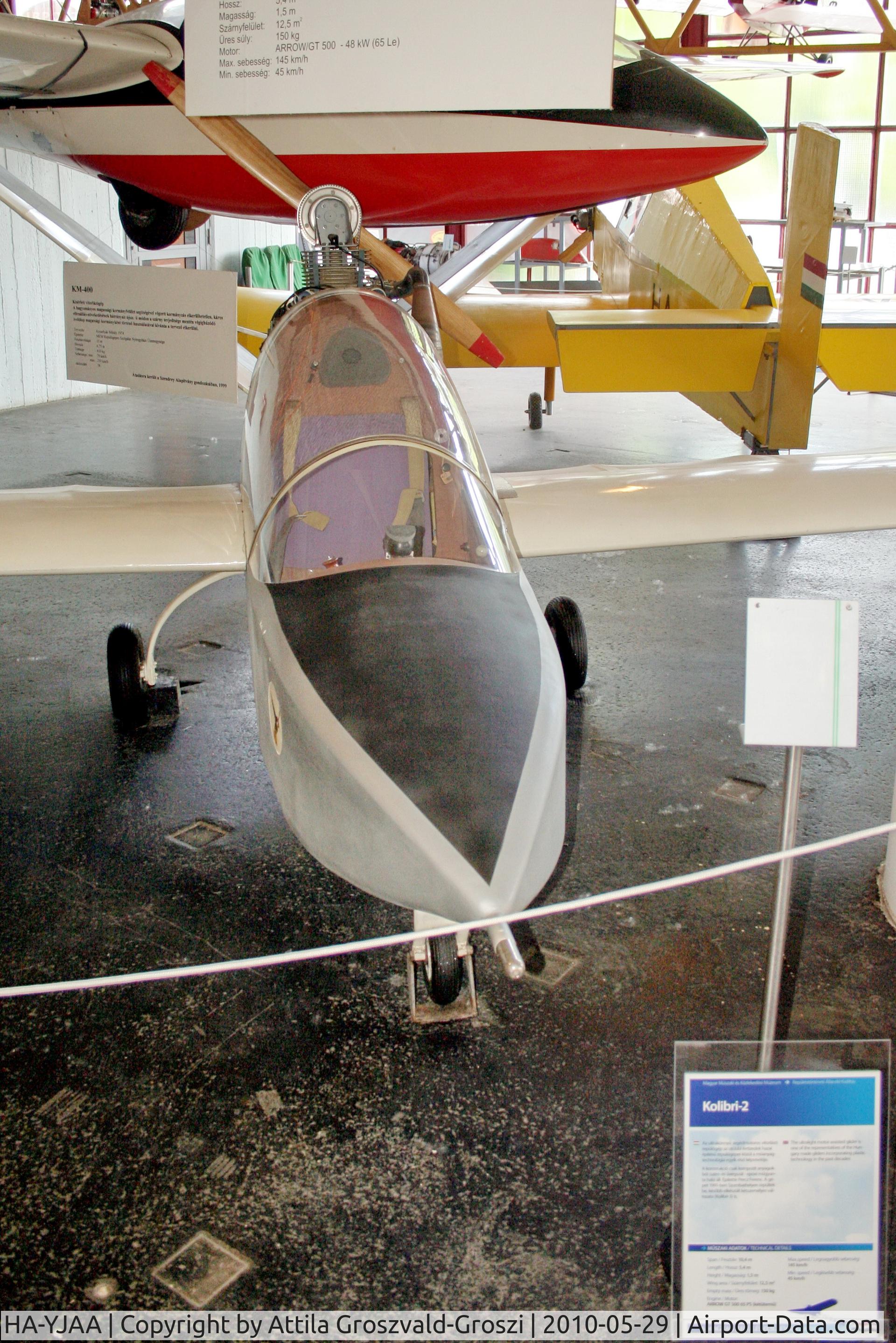 HA-YJAA, Aviatika Kolibri AK-1 C/N 001, Budapest is a traffic museum, a Petöfi hall. Hungary