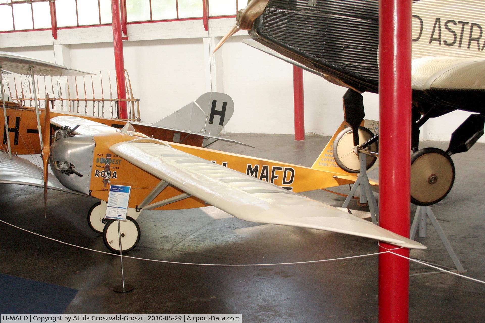 H-MAFD, 1925 Lampich L-2 Roma, Budapest is a traffic museum, a Petöfi hall. Hungary