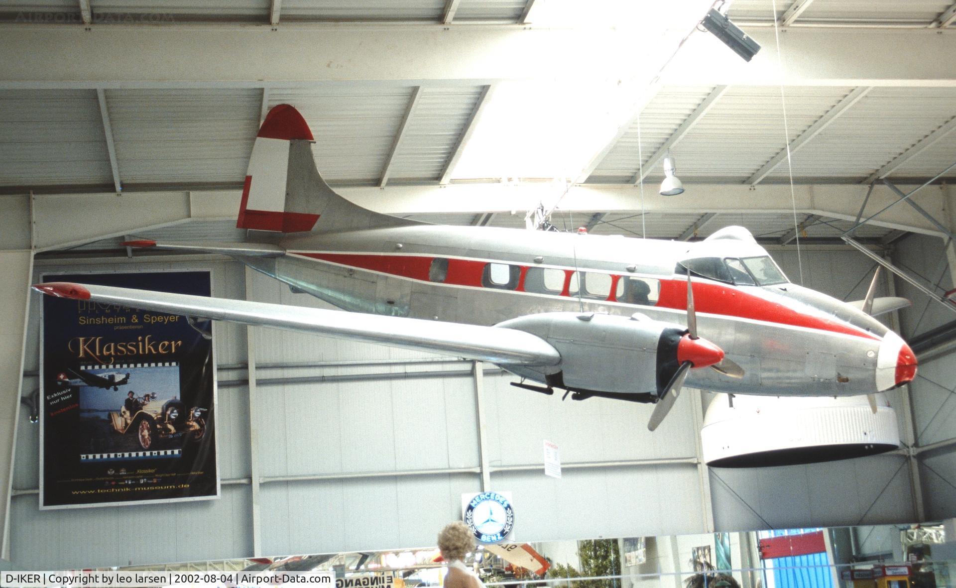 D-IKER, De Havilland DH-104 Dove 5 C/N 04530, Sinsheim Museum 4.8.2002