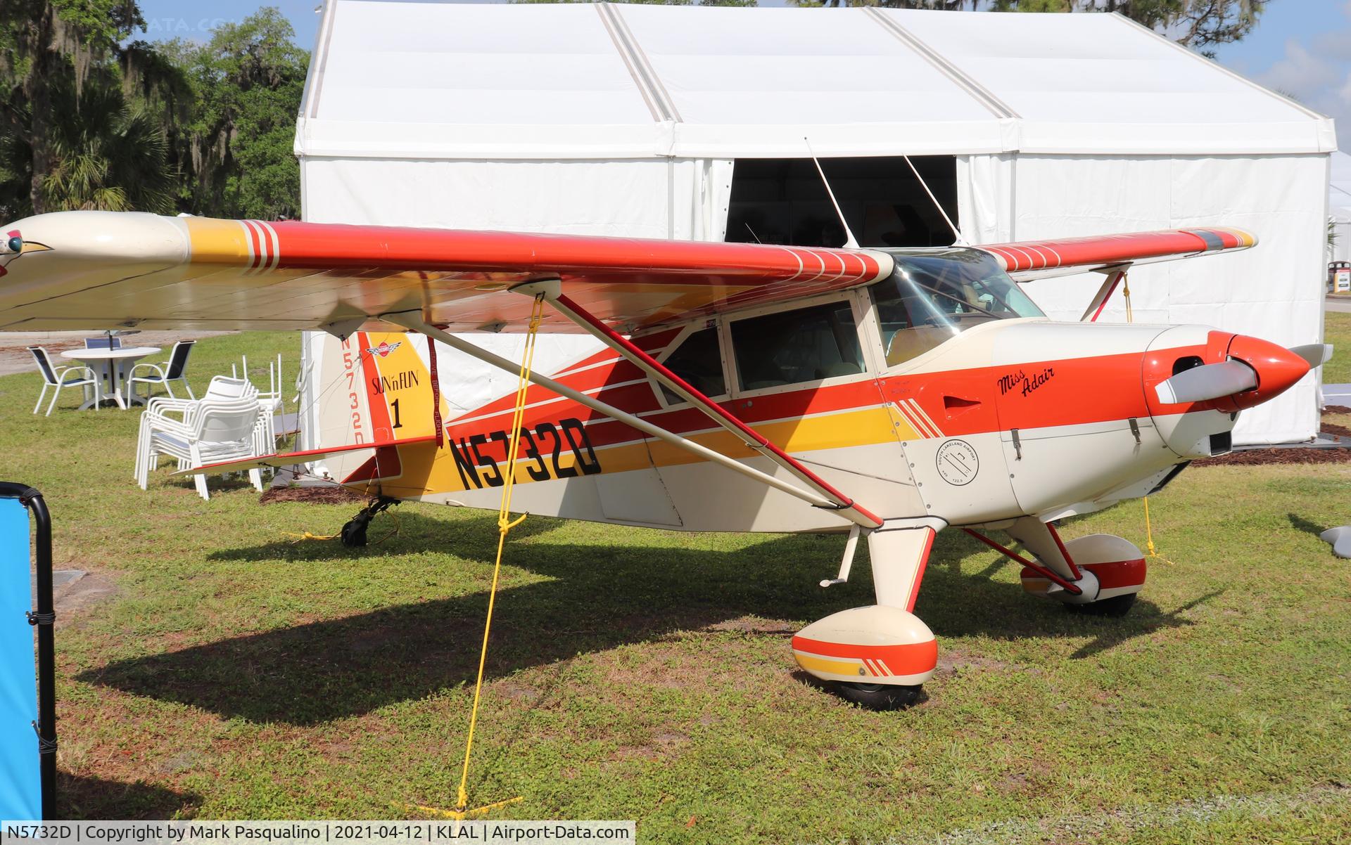 N5732D, 1956 Piper PA-22-150 C/N 22-4432, Piper PA-22-150