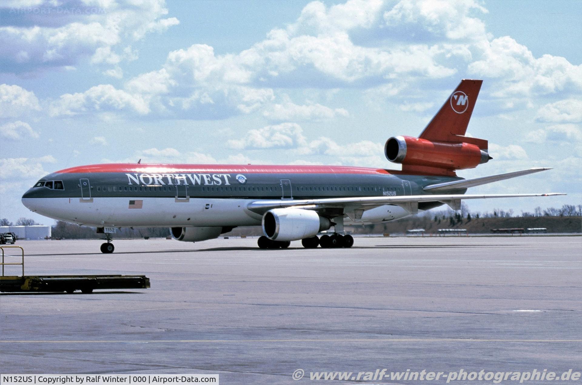 N152US, 1973 Douglas DC-10-40 C/N 46761, McDonnell Douglas DC-10-30 - NW NWA Northwest Airlines - 46761 - N152US
