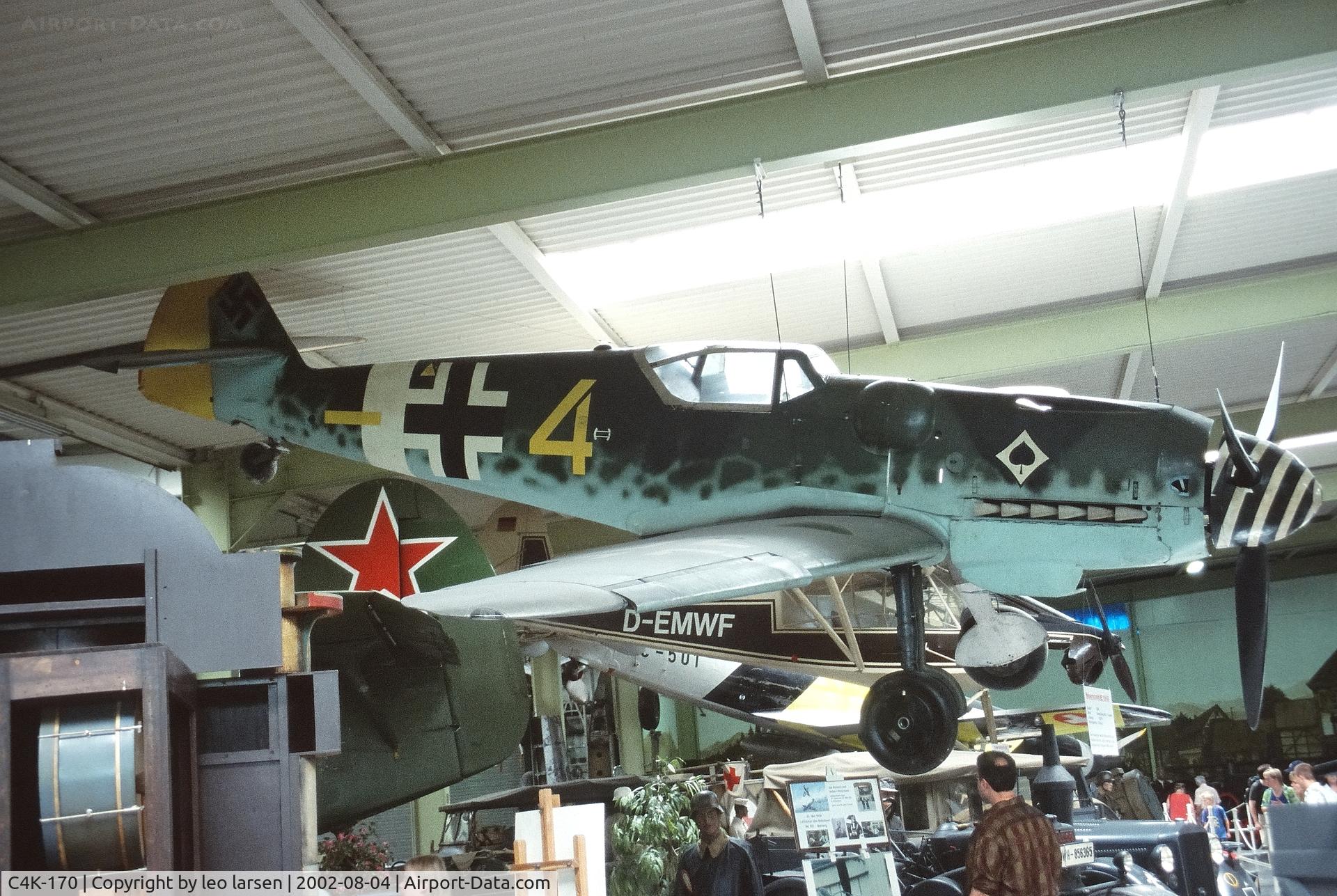 C4K-170, 1966 Hispano HA-1112-M1L Buchon C/N 228, Sinsheim Museum 4.8.2002 with DB605 engine.