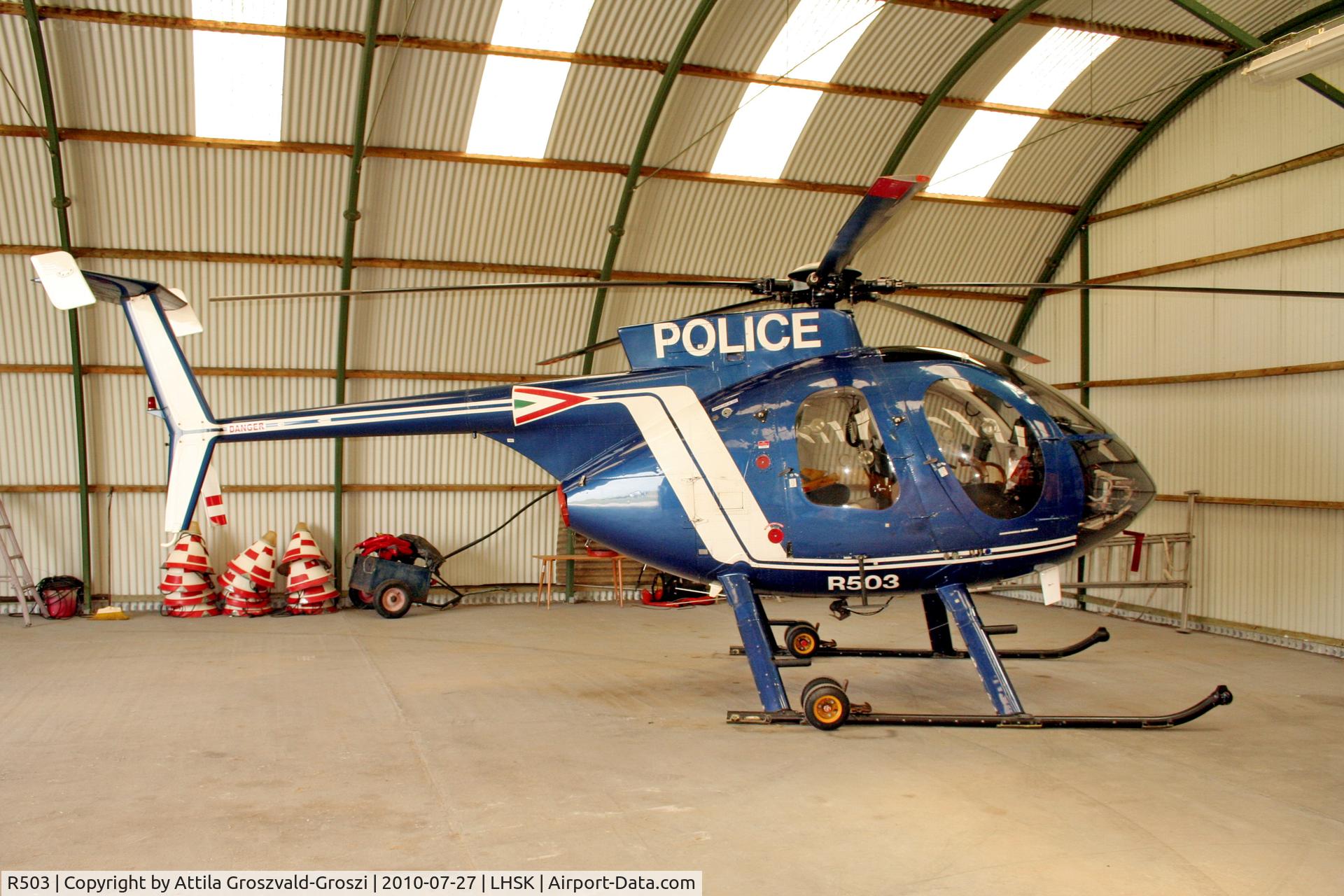 R503, 1990 McDonnell Douglas MD-500E (369E) C/N 0415E, LHSK - Siófok-Kiliti Airport, Hungary