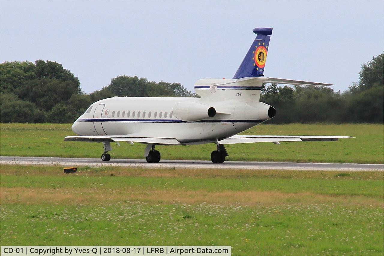 CD-01, 1991 Dassault Falcon 900B C/N 109, Dassault Falcon 900B, Take off run rwy 25L, Brest-Bretagne airport (LFRB-BES)