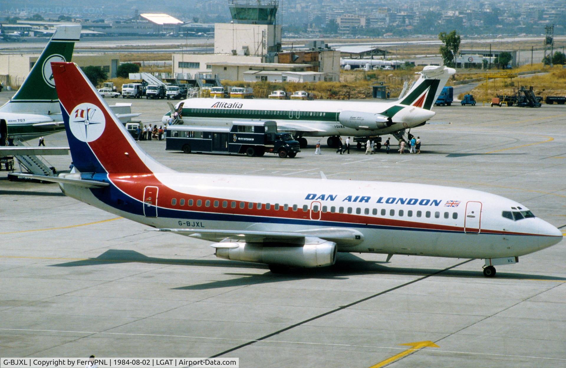 G-BJXL, 1980 Boeing 737-2T4 C/N 22054, Dan-Air B732 arriving in ATH