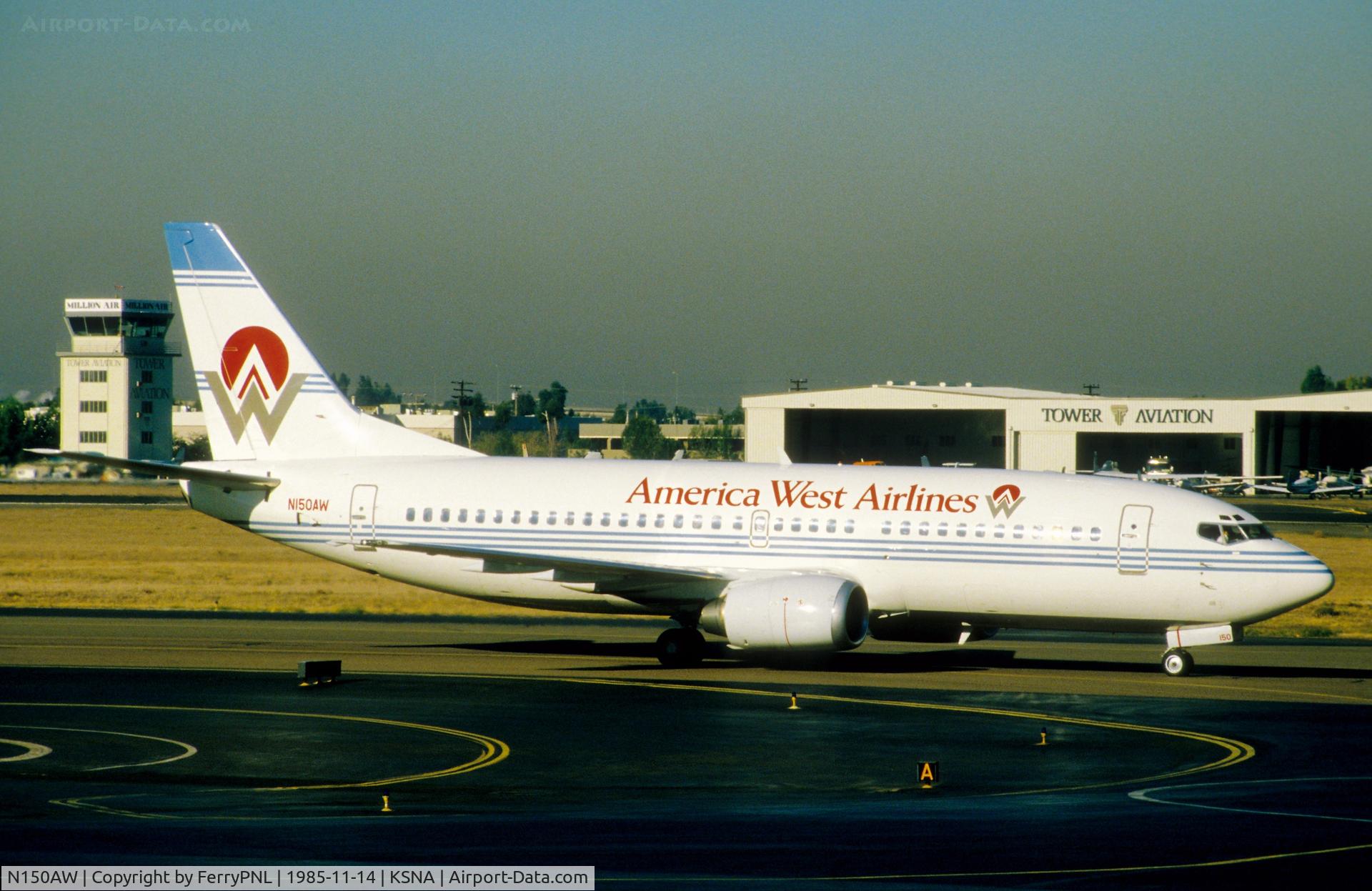 N150AW, 1985 Boeing 737-3G7 C/N 23218, America West B733 taxiing for departure