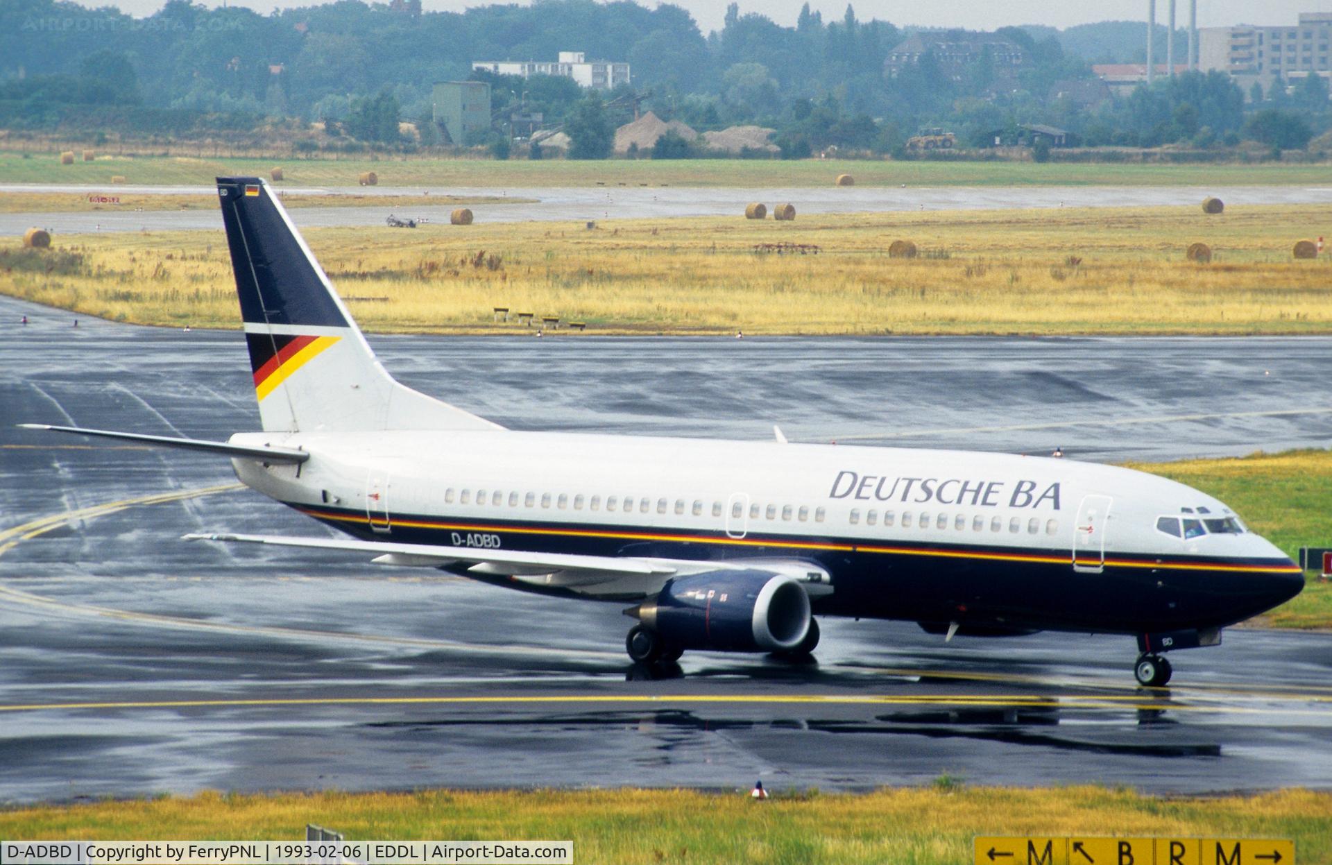 D-ADBD, 1992 Boeing 737-3L9 C/N 27061, DBA B733 vacating the runway