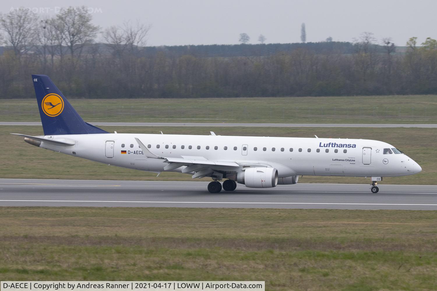 D-AECE, 2010 Embraer 190LR (ERJ-190-100LR) C/N 19000341, Lufthansa CityLine ERJ-190