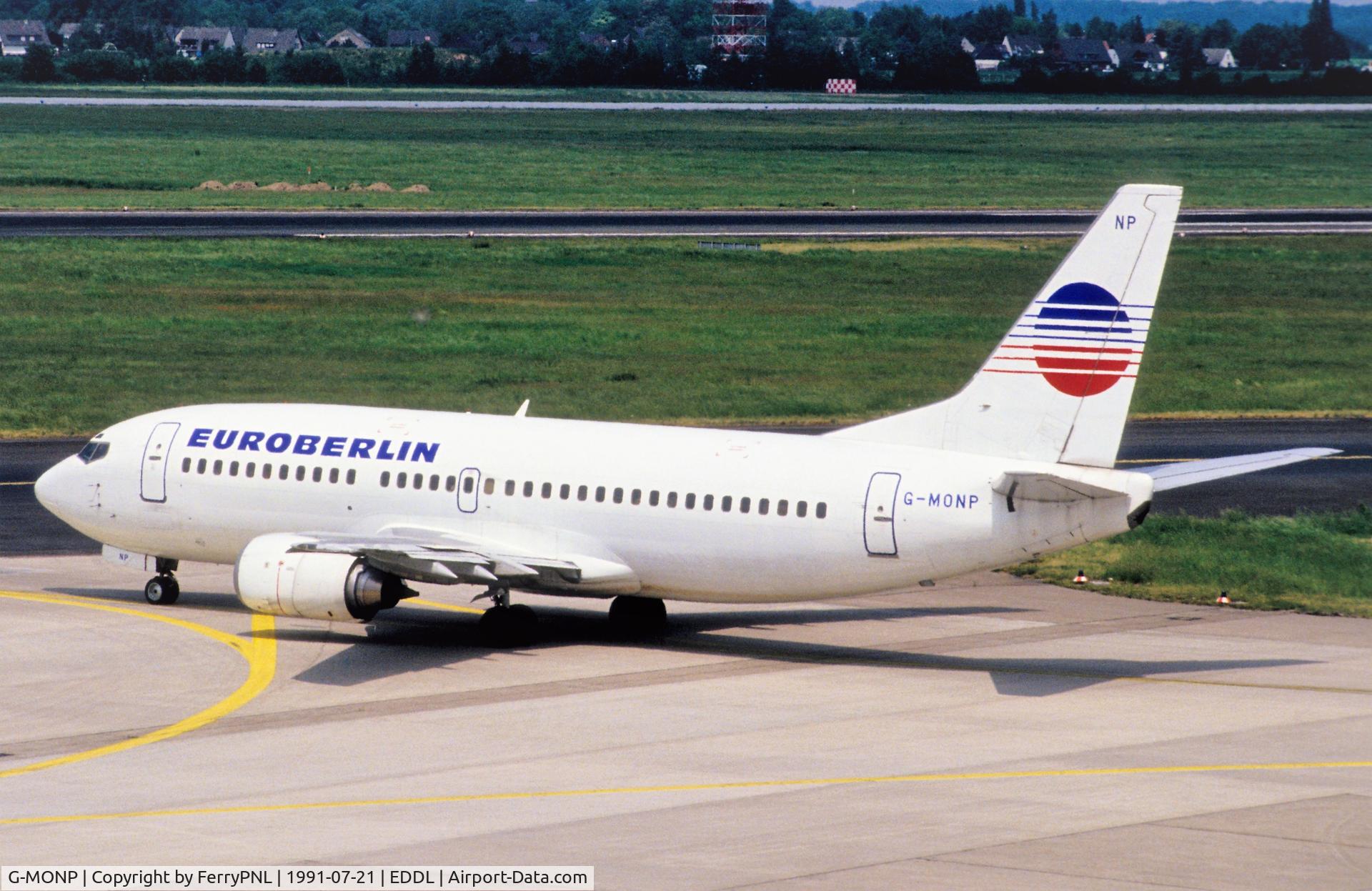 G-MONP, 1988 Boeing 737-33A(QC) C/N 24028, Euroberlin B733 feparting