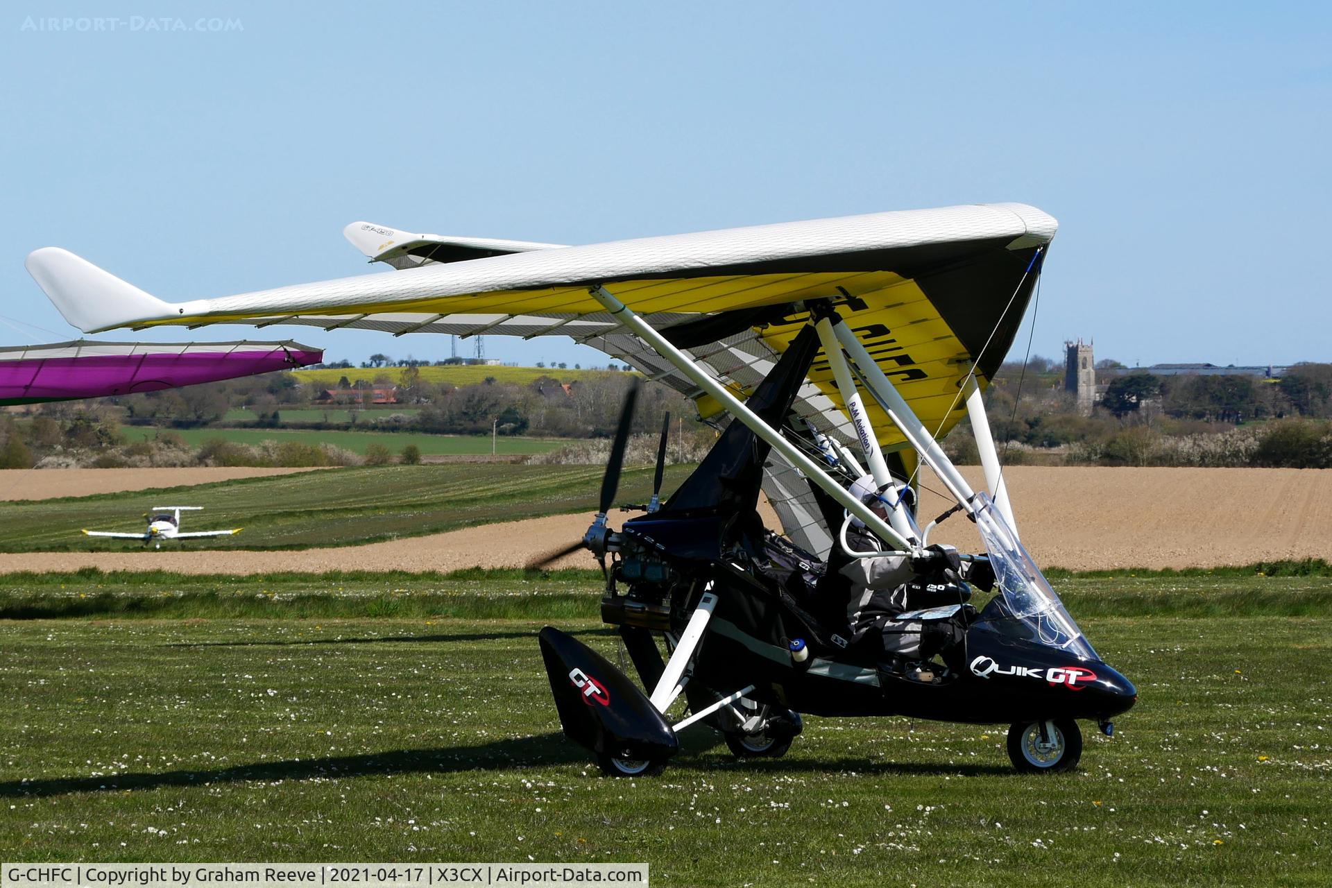 G-CHFC, 2012 P&M Aviation Quik GTR C/N 8610, Just landed at Northrepps.