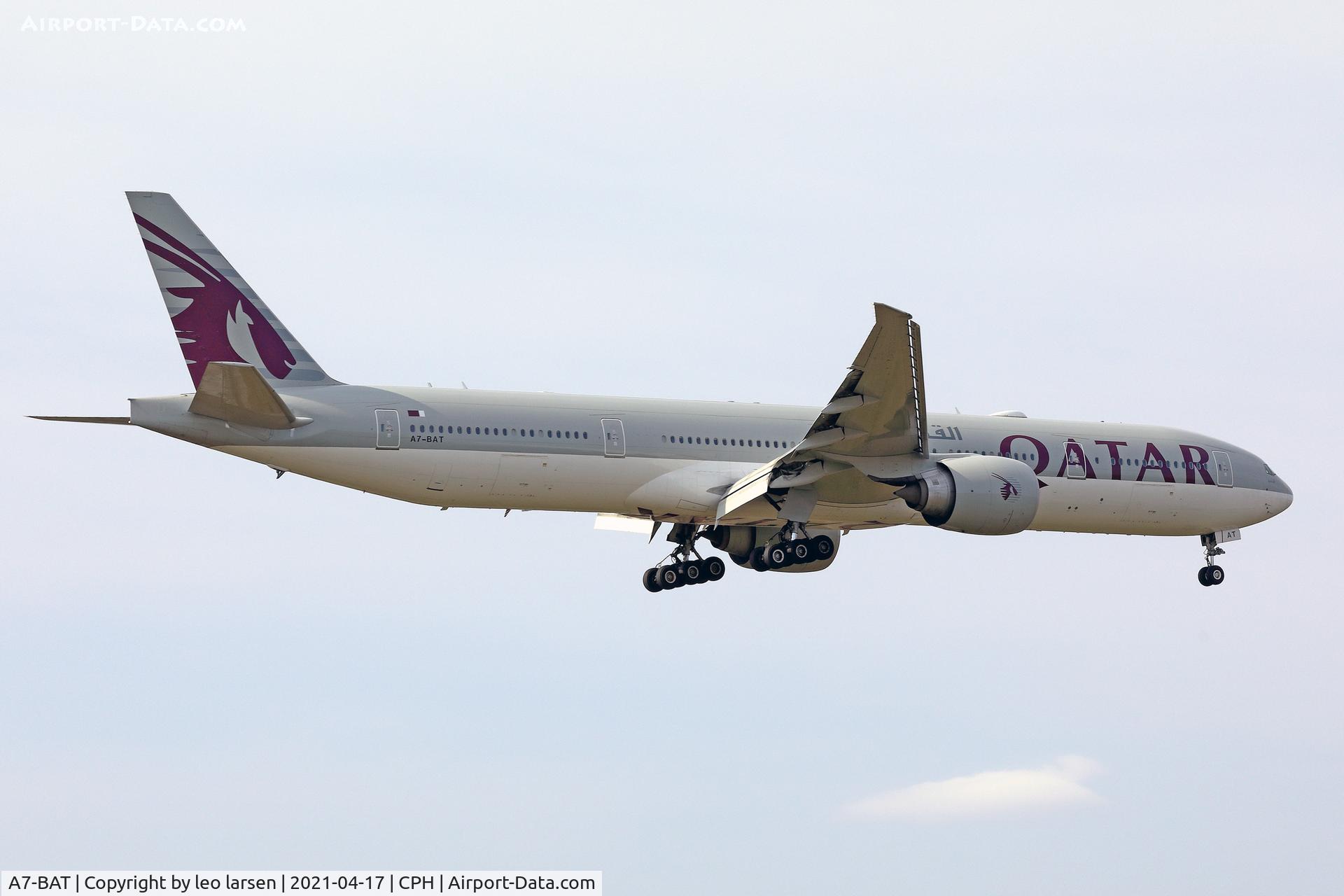 A7-BAT, 2012 Boeing 777-3DZ/ER C/N 41738, Copenhagen 17.4.2021