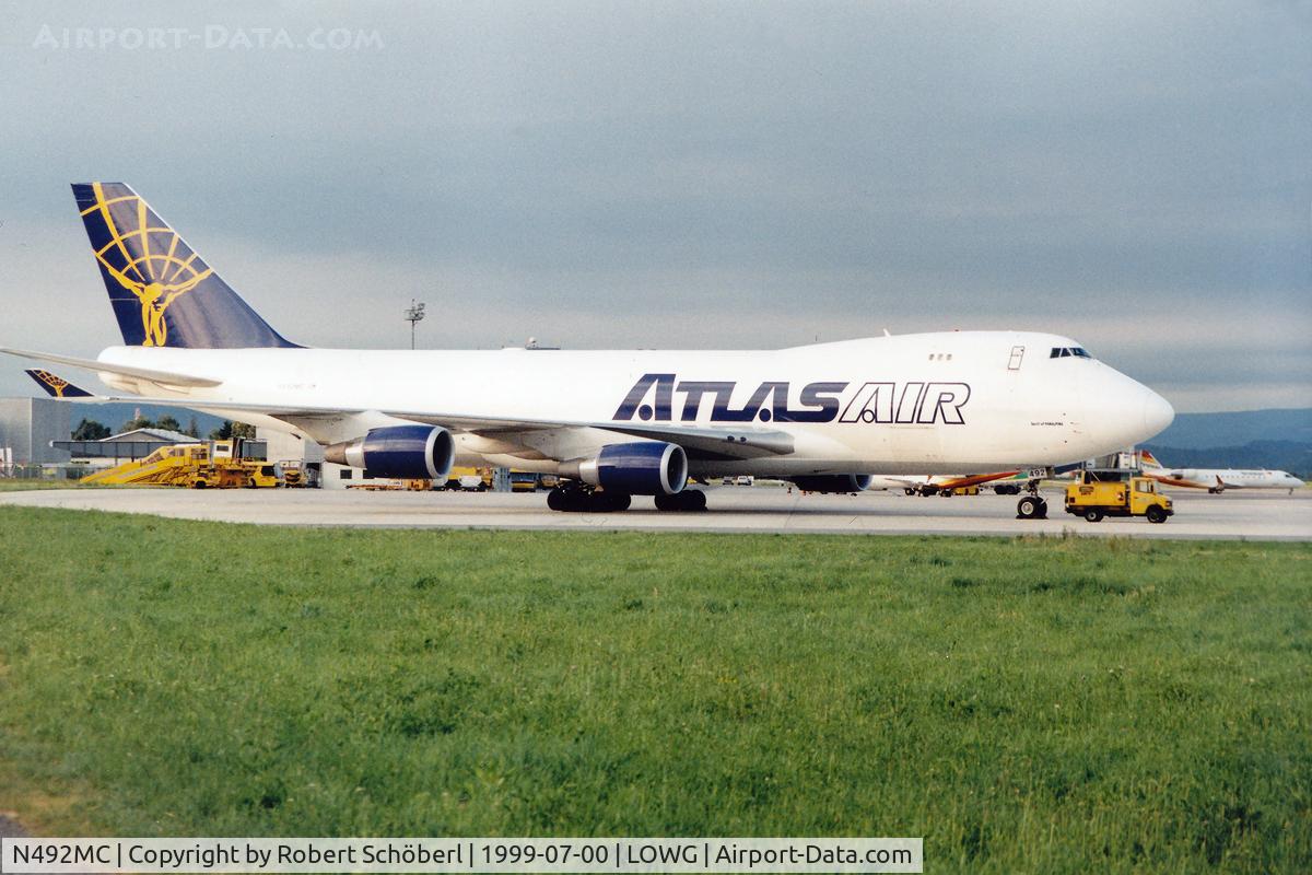 N492MC, 1998 Boeing 747-47UF C/N 29253, N492MC @ LOWG 1999