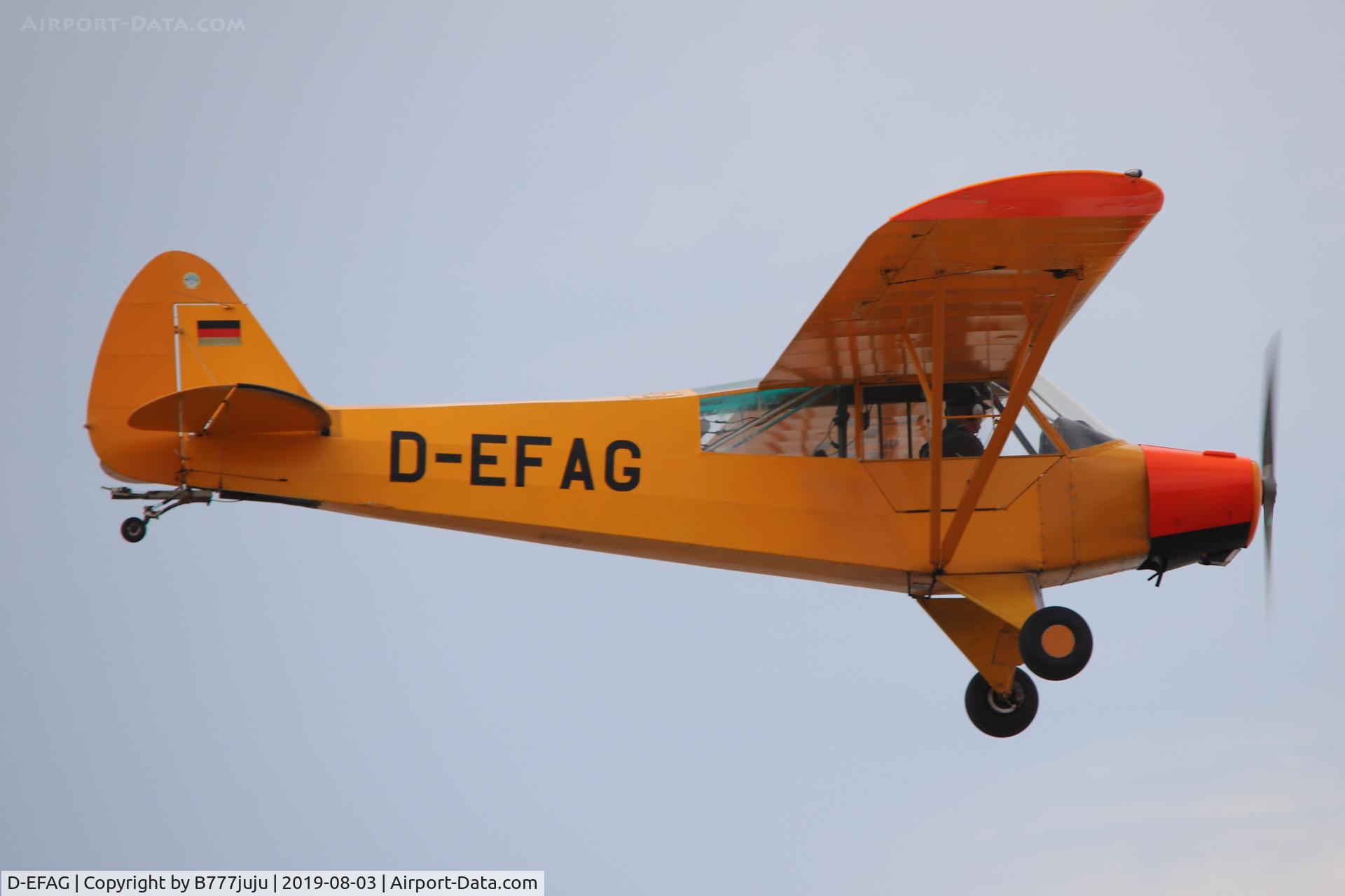 D-EFAG, 1952 Piper L-18C Super Cub C/N 18-1543, over Jullouville