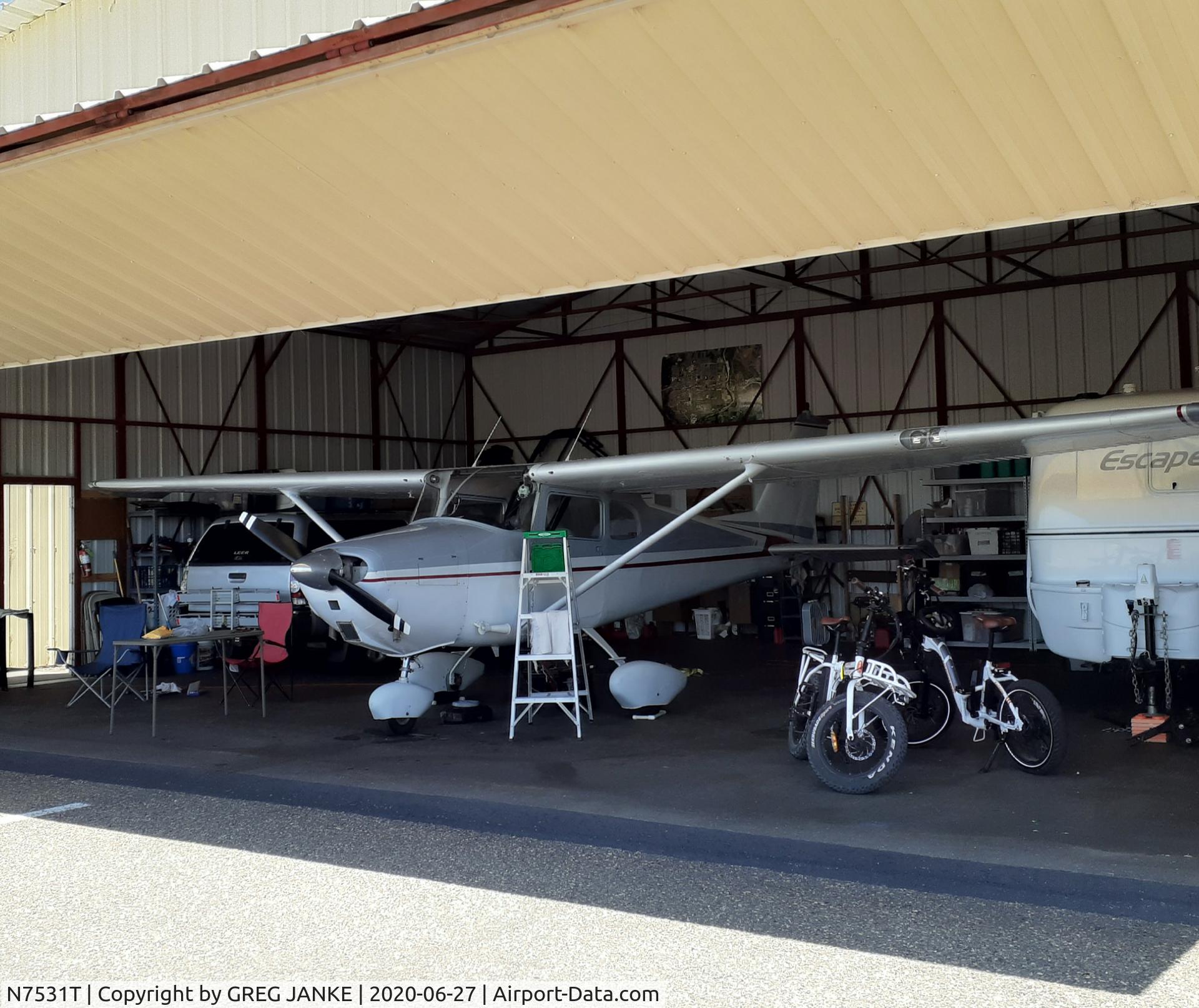 N7531T, 1959 Cessna 172A C/N 47131, Hangared at Lompoc Airport