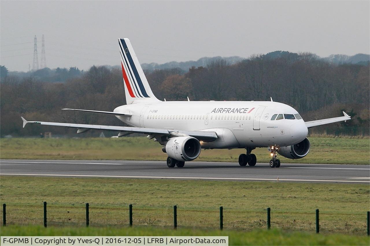 F-GPMB, 1996 Airbus A319-113 C/N 600, Airbus A319-113, Take off run rwy 07R, Brest-Bretagne airport (LFRB-BES)
