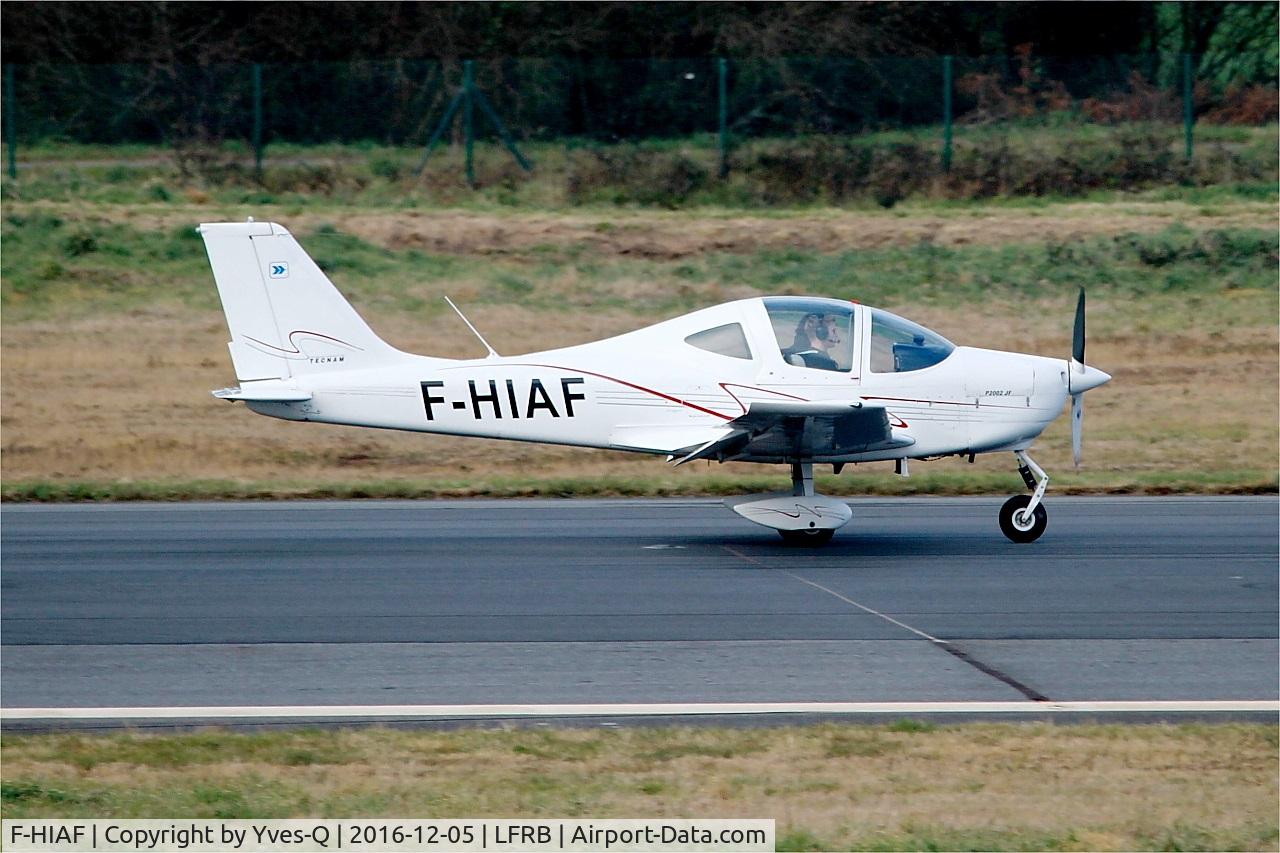 F-HIAF, Tecnam P-2002JF Sierra C/N Not Found F-HIAF, Tecnam P2002 JF, Landing rwy 07R, Brest-Bretagne Airport (LFRB-BES)