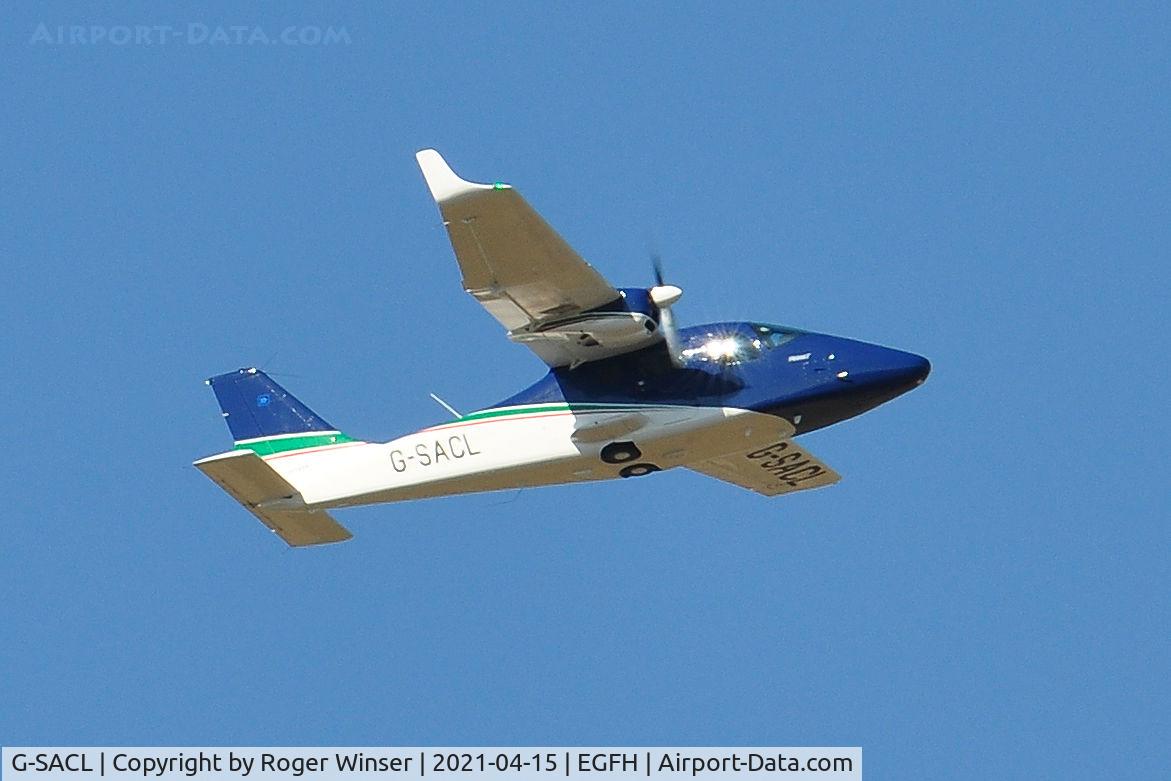 G-SACL, 2016 Tecnam P-2006T C/N 152, Resident aircraft overhead join.