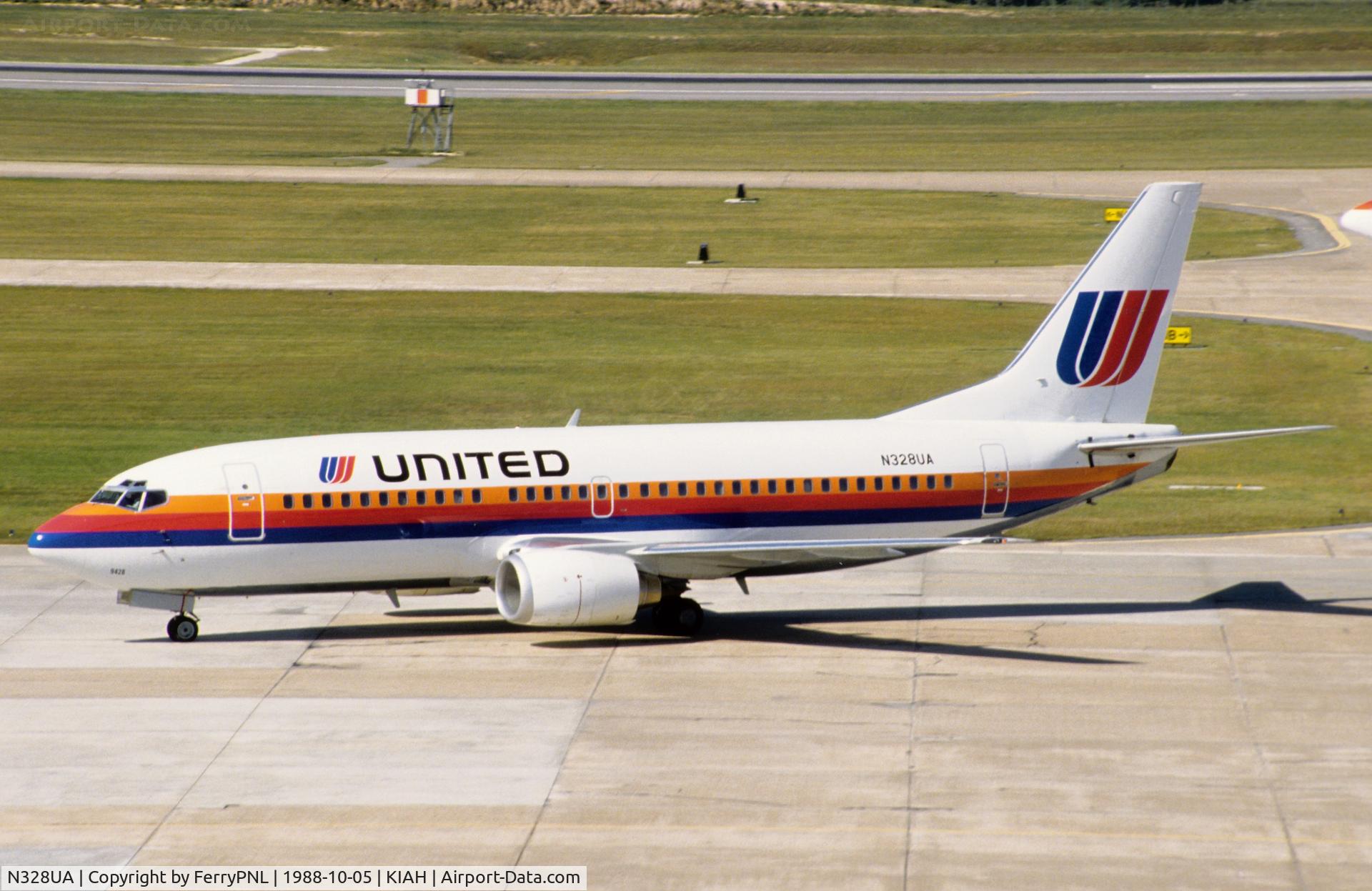 N328UA, 1988 Boeing 737-322 C/N 24148, United B733