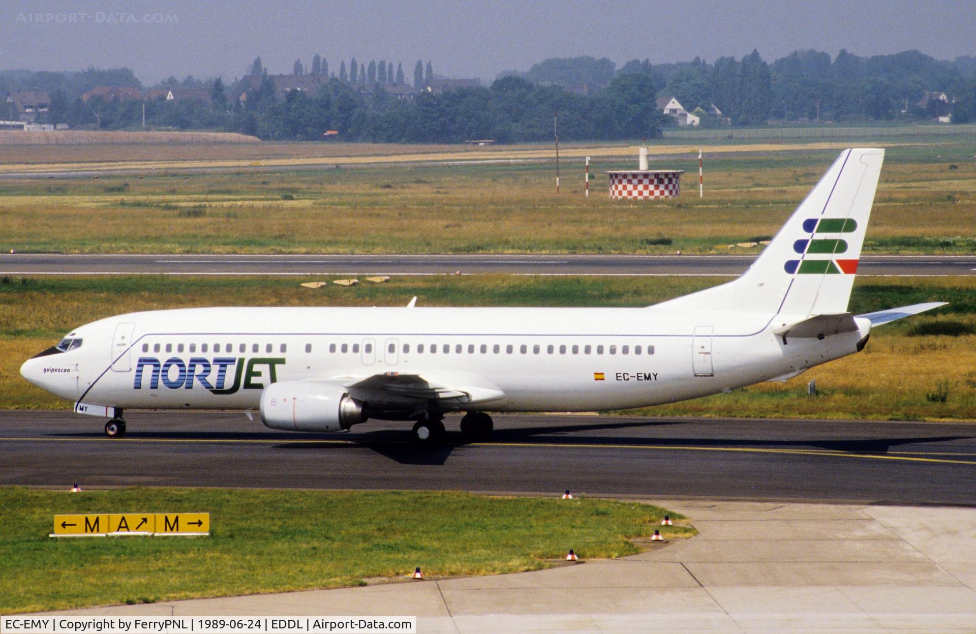 EC-EMY, 1989 Boeing 737-4Y0 C/N 23981, Arrival of Nortjet B734