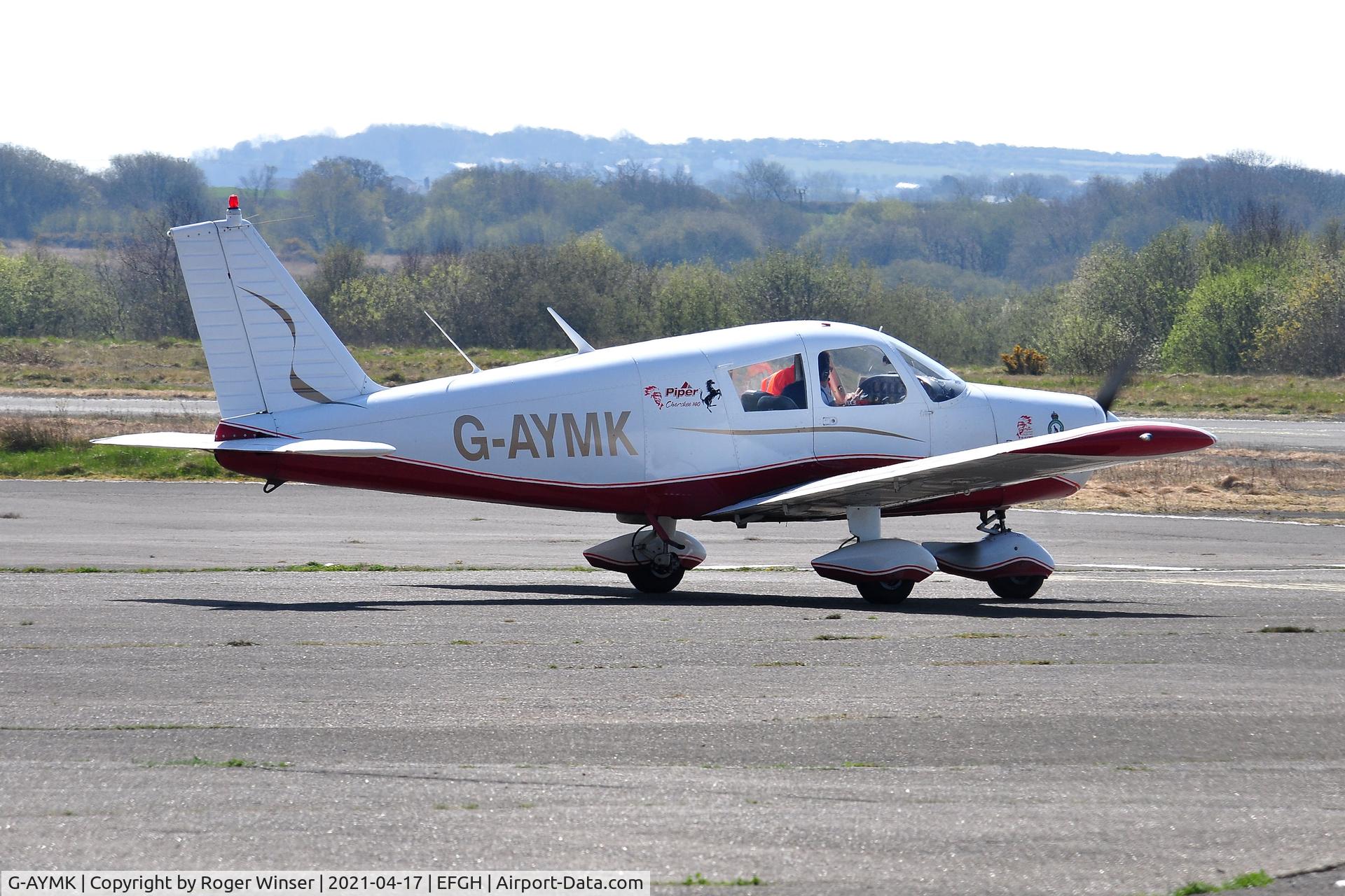 G-AYMK, 1970 Piper PA-28-140 Cherokee C C/N 28-26772, Visiting Cherokee.