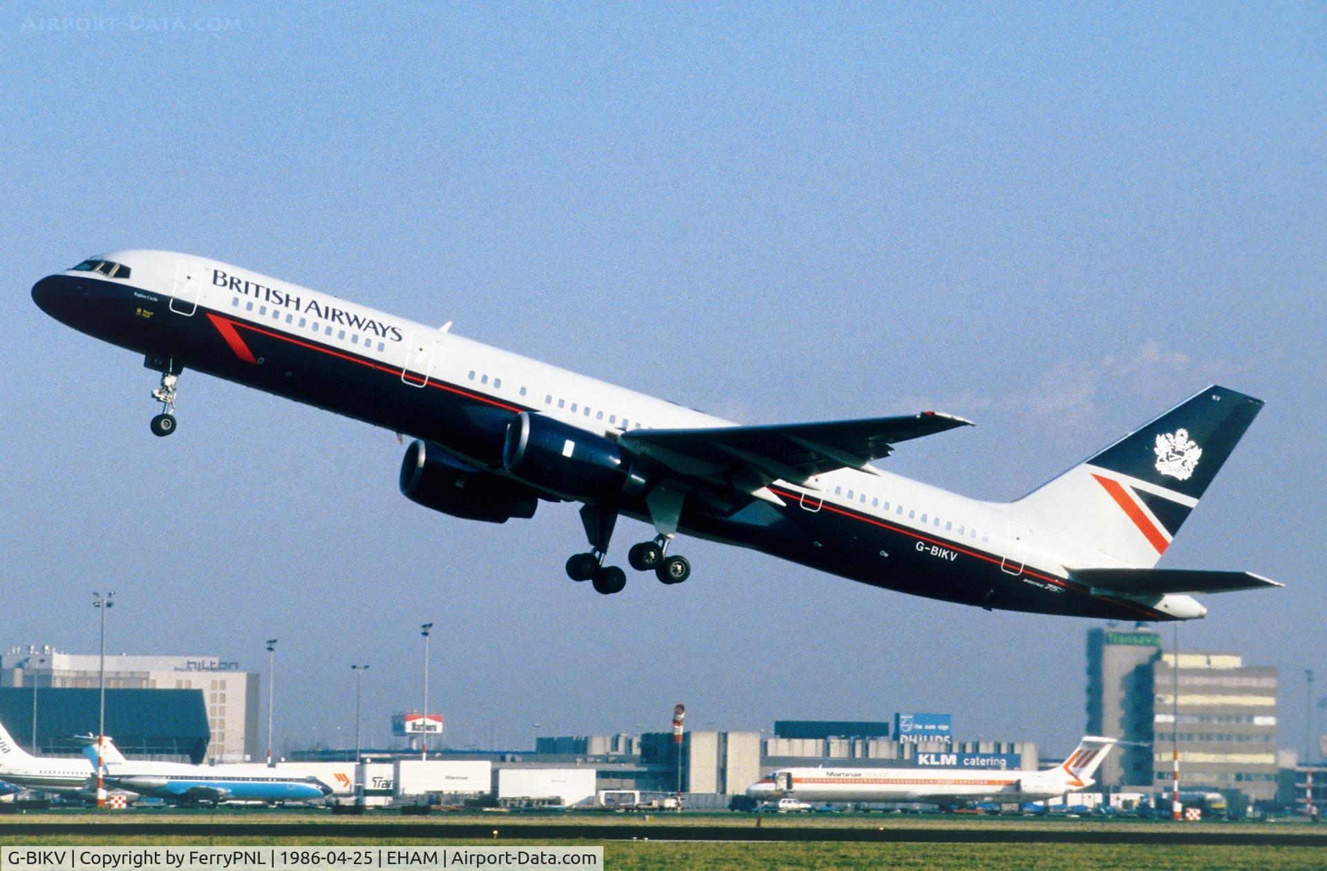 G-BIKV, 1985 Boeing 757-236 C/N 23400, Take-off of BA B752