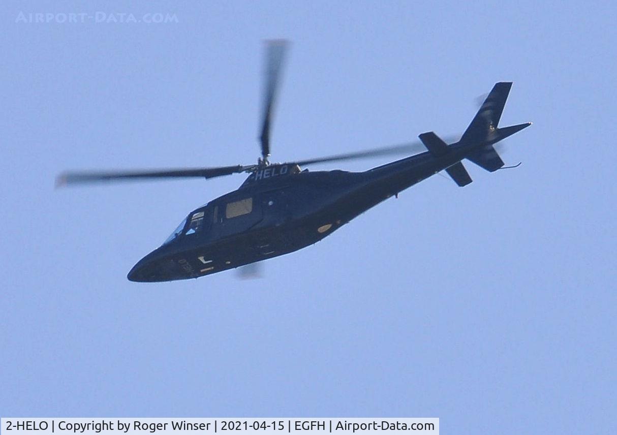 2-HELO, 1995 Agusta A-109C C/N 7630, A-109C-Max helicopter overhead the airport.