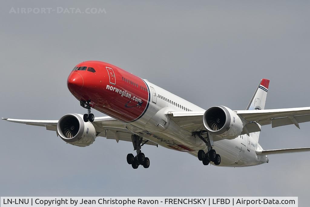LN-LNU, 2017 Boeing 787-9 Dreamliner C/N 63313, Norwegian (Babe Ruth Livery) Copenhagen (CPH)	Bordeaux (BOD) flight NAX9TY