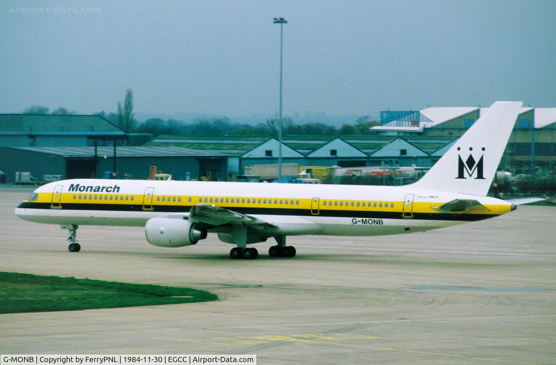 G-MONB, 1983 Boeing 757-2T7 C/N 22780, Monarch B752. Plane sold to Fedex who still operates it.