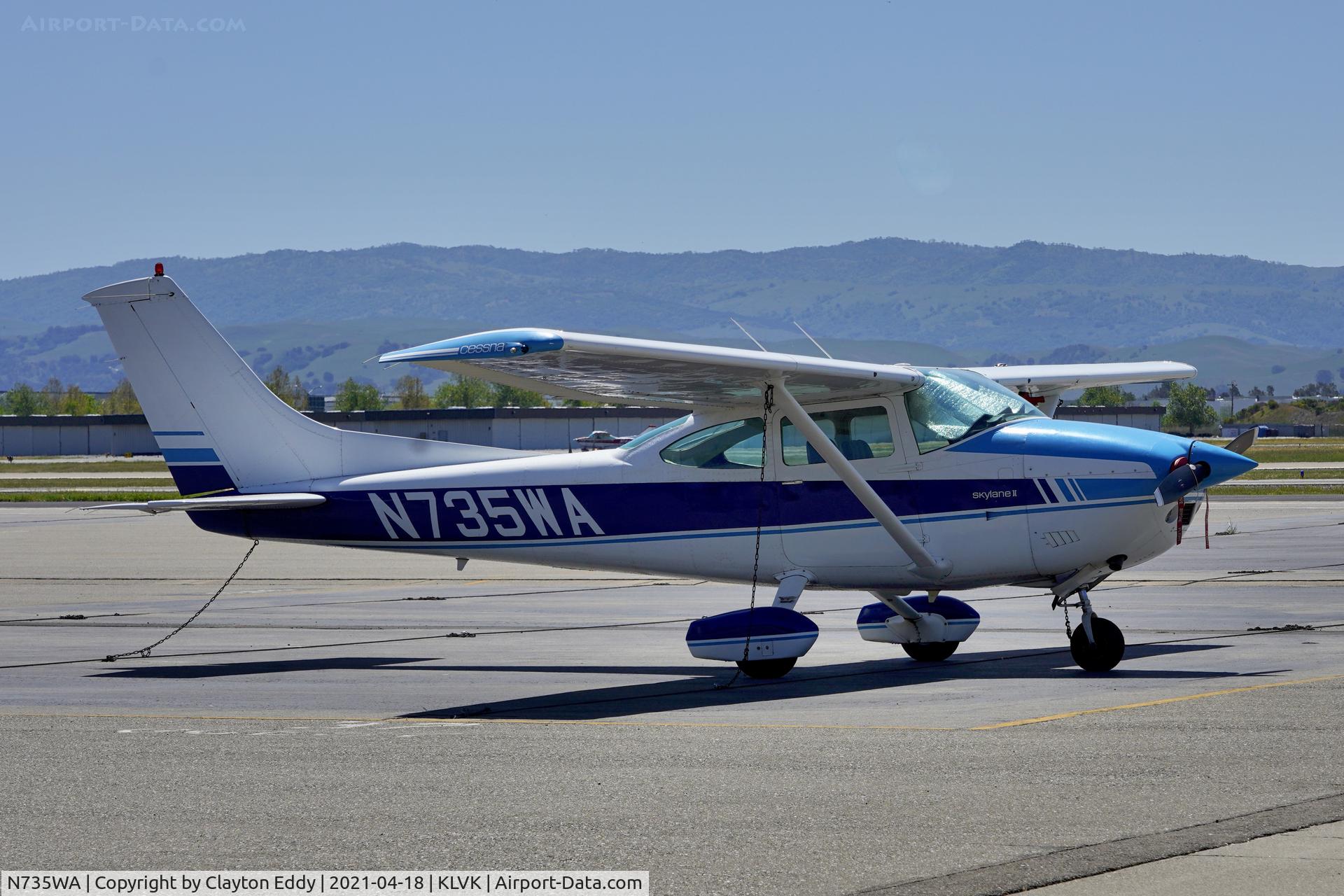 N735WA, 1977 Cessna 182Q Skylane C/N 18265732, Livermore Airport California 2021.