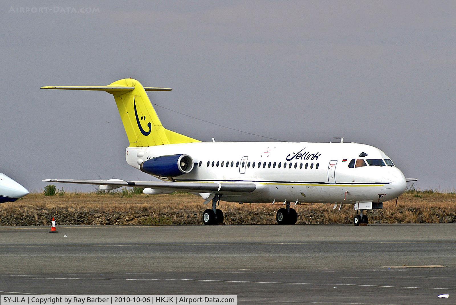 5Y-JLA, 1975 Fokker F.28-6000 Fellowship C/N 11093, 5Y-JLA   Fokker F-28-4000 Fellowship [11093] (Jetlink Air) Nairobi-Jomo Kenyatta Int'l~5Y 06/10/2010