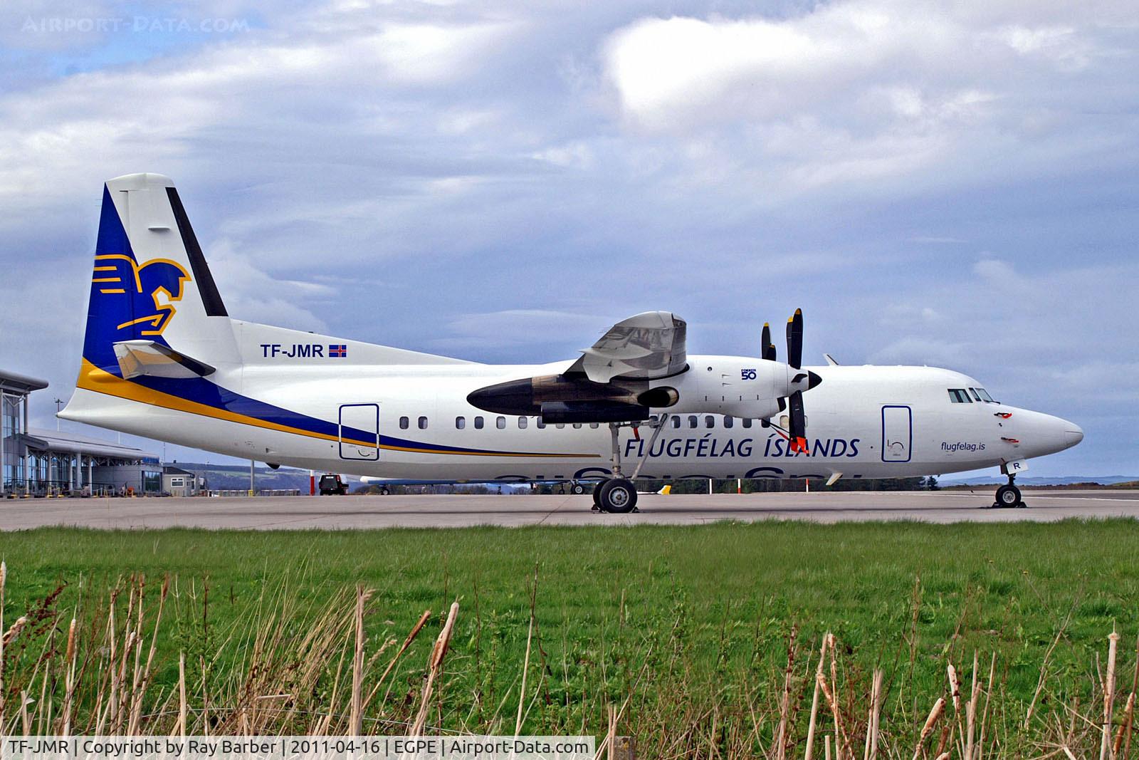 TF-JMR, 1992 Fokker 50 C/N 20243, TF-JMR   Fokker F-50 [20243] (Flugfelag Islands) Inverness (Dalcross)~G 16/04/2011