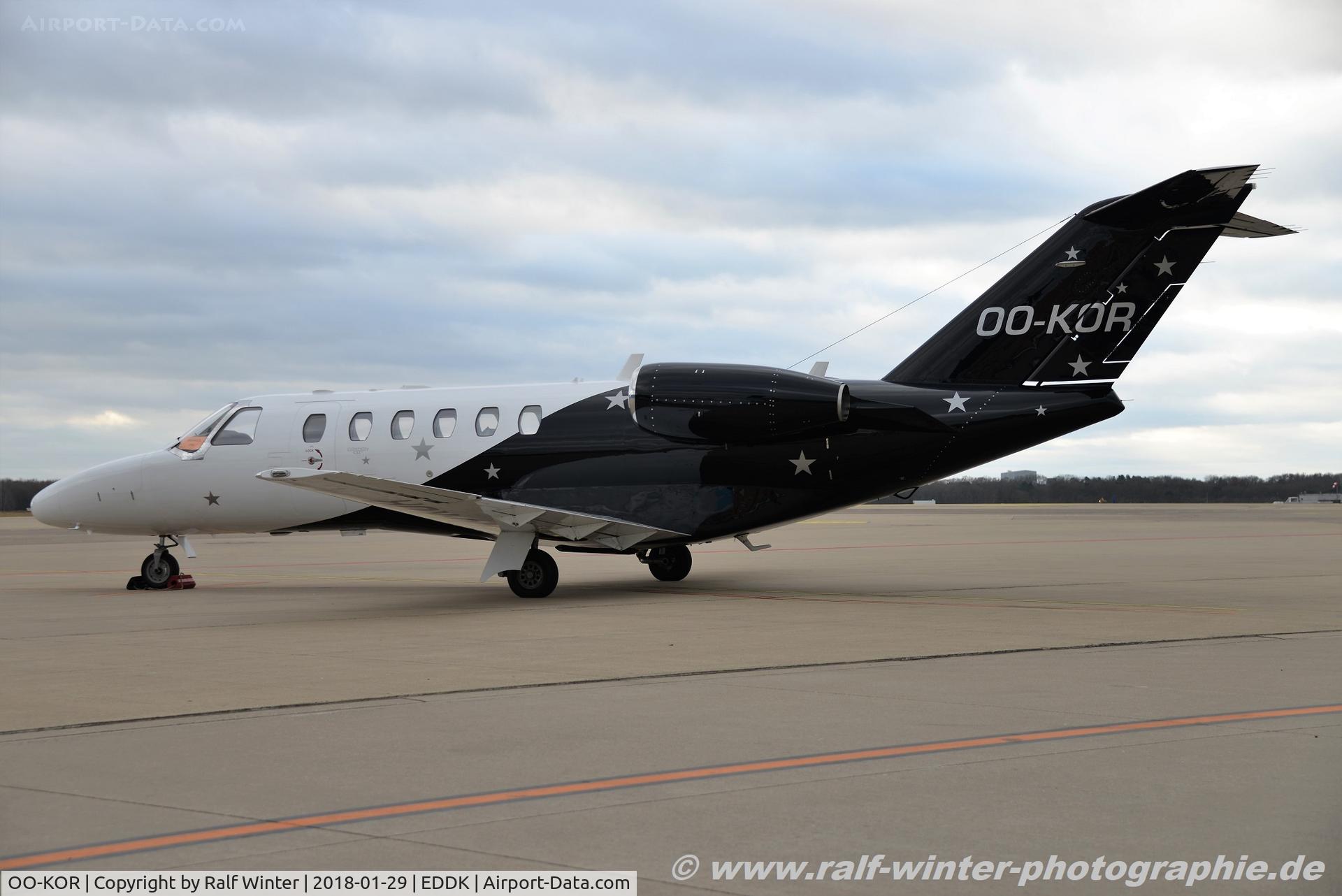 OO-KOR, 2011 Cessna 525A CitationJet CJ2+ C/N 525A-0485, Cessna 525A CitationJet CJ2+ - W9 AAB Abelag Aviation -525A0485 - OO-KOR - 29.01.2018 - CGN