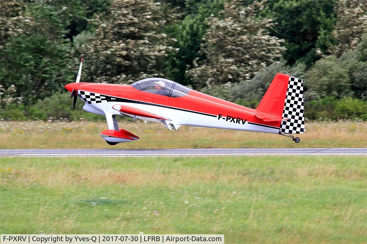 F-PXRV, 2017 Van's RV-7 C/N 74130, Vans RV-7, Landing rwy 25L, Brest-Bretagne airport (LFRB-BES)
