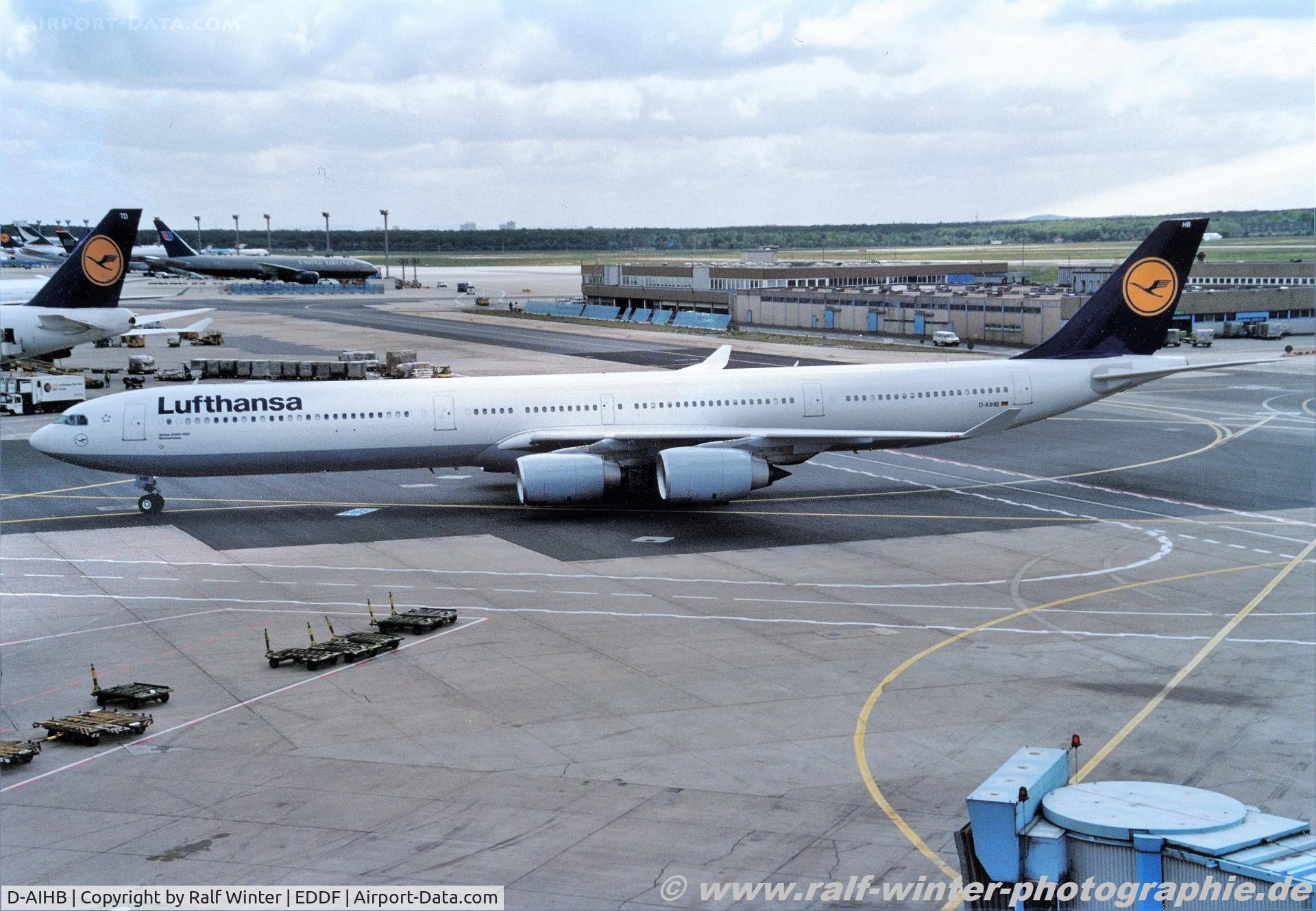 D-AIHB, 2003 Airbus A340-642 C/N 517, Airbus A340-642 - LH DLH Lufthansa 'Bremerhaven' - 517 - D-AIHB - 05.2004 - FRA