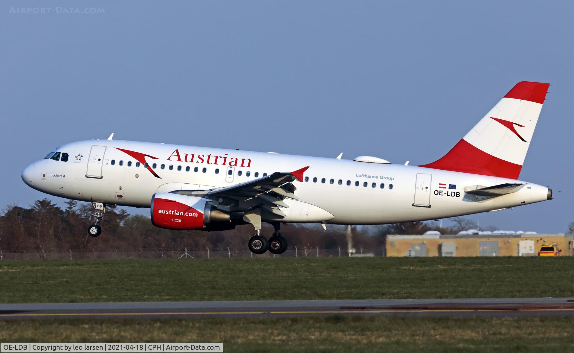 OE-LDB, 2004 Airbus A319-112 C/N 2174, Copenhagen 18.4.2021 L/D R-04L