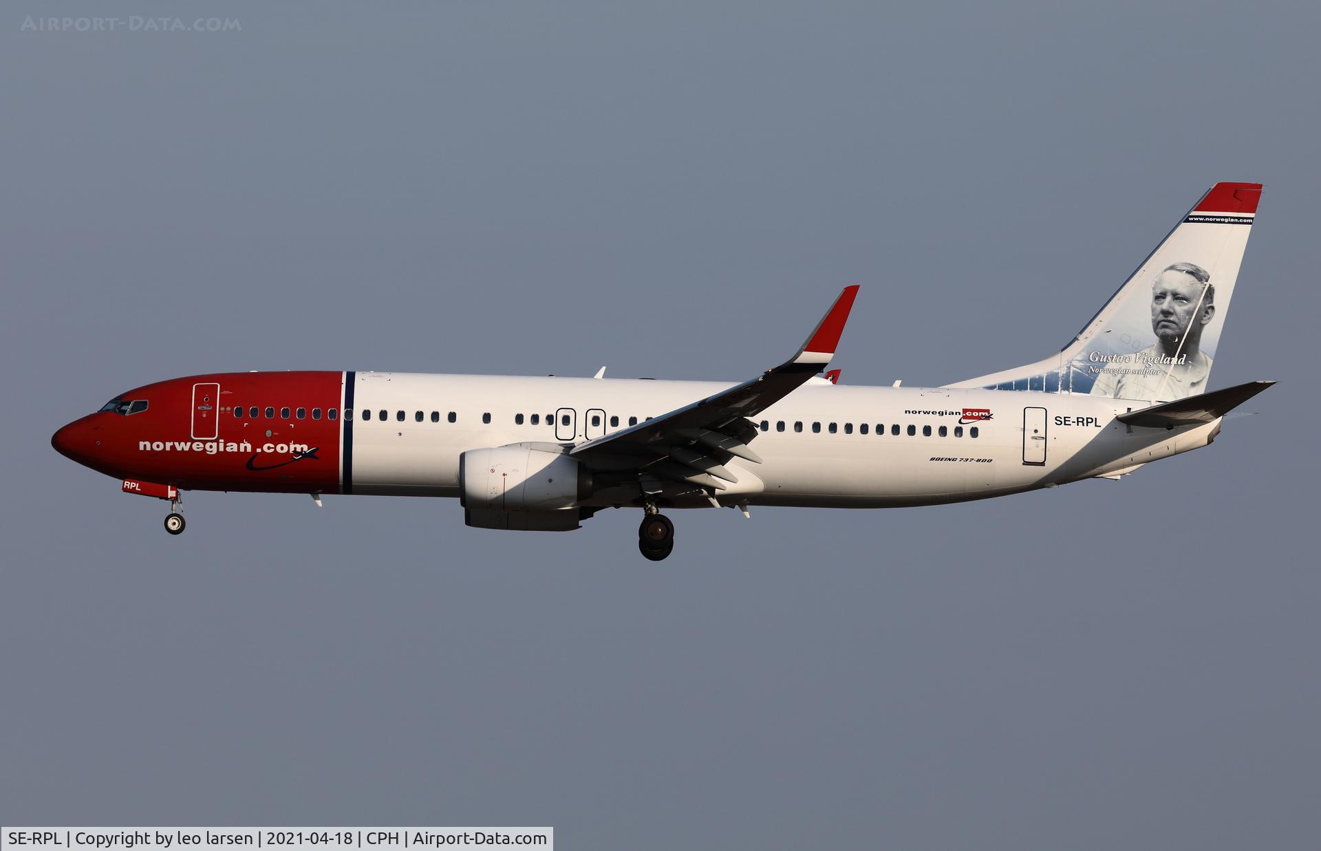 SE-RPL, 2016 Boeing 737-8JP C/N 42080, Copenhagen 18.4.2021 L/D R-04L
