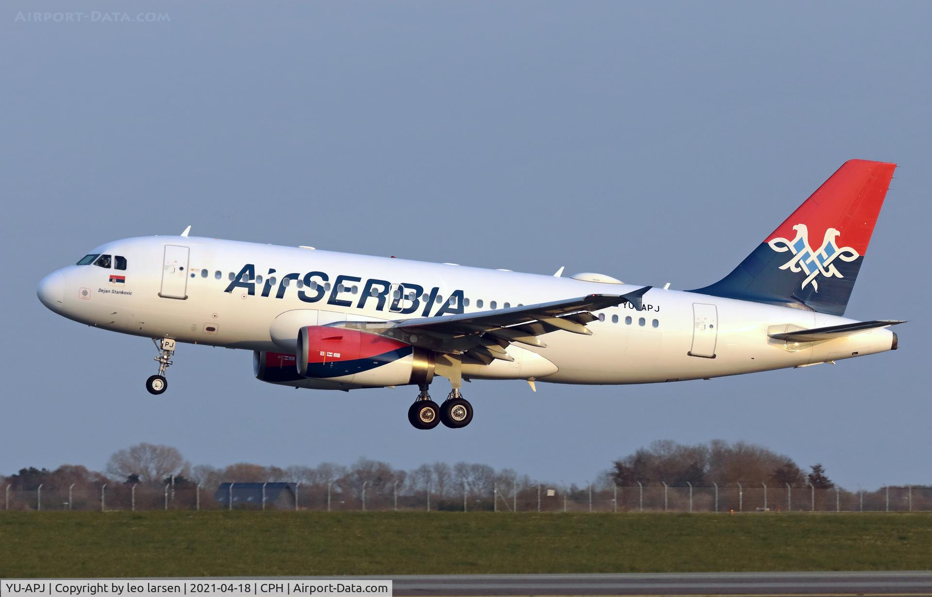 YU-APJ, 2000 Airbus A319-132 C/N 1159, Copenhagen 18.4.2021 L/D R-04L