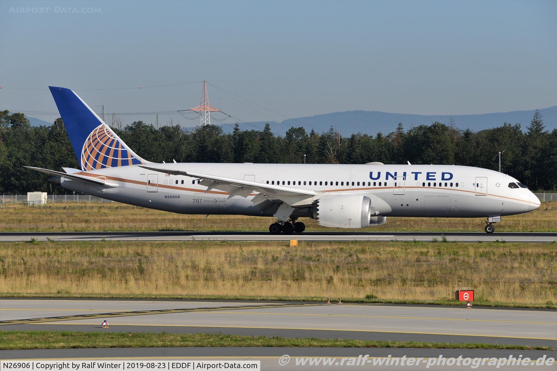 N26906, 2012 Boeing 787-8 Dreamliner C/N 34829, Boeing 787-8 Dreamliner - UA UAL United Airlines - 34829 - N26906 - 23.08.2019 - FRA
