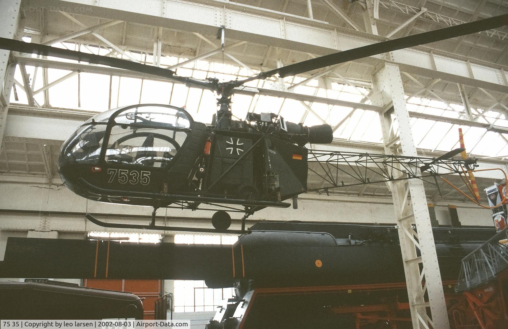 75 35, Sud SE-3130 Alouette II C/N 1327/C149, Speyer Museum 3.8.2002