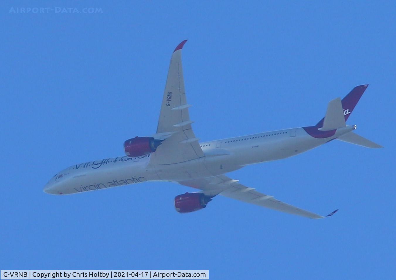 G-VRNB, 2020 Airbus A350-1041 C/N 415, Virgin Atlantic Airbus A350 over Potters Bar, Herts