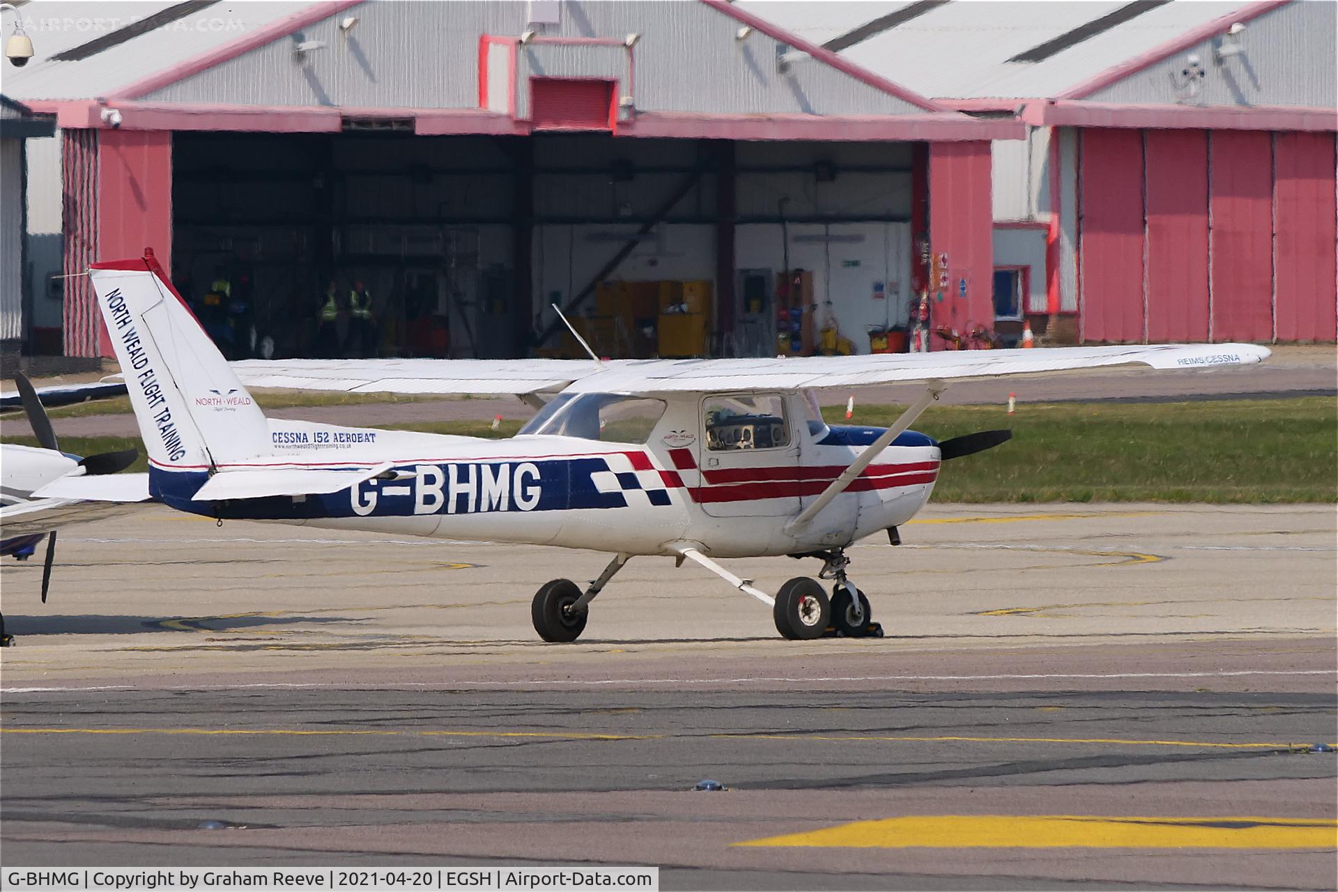 G-BHMG, 1980 Reims FA152 Aerobat C/N 0368, Parked at Norwich.