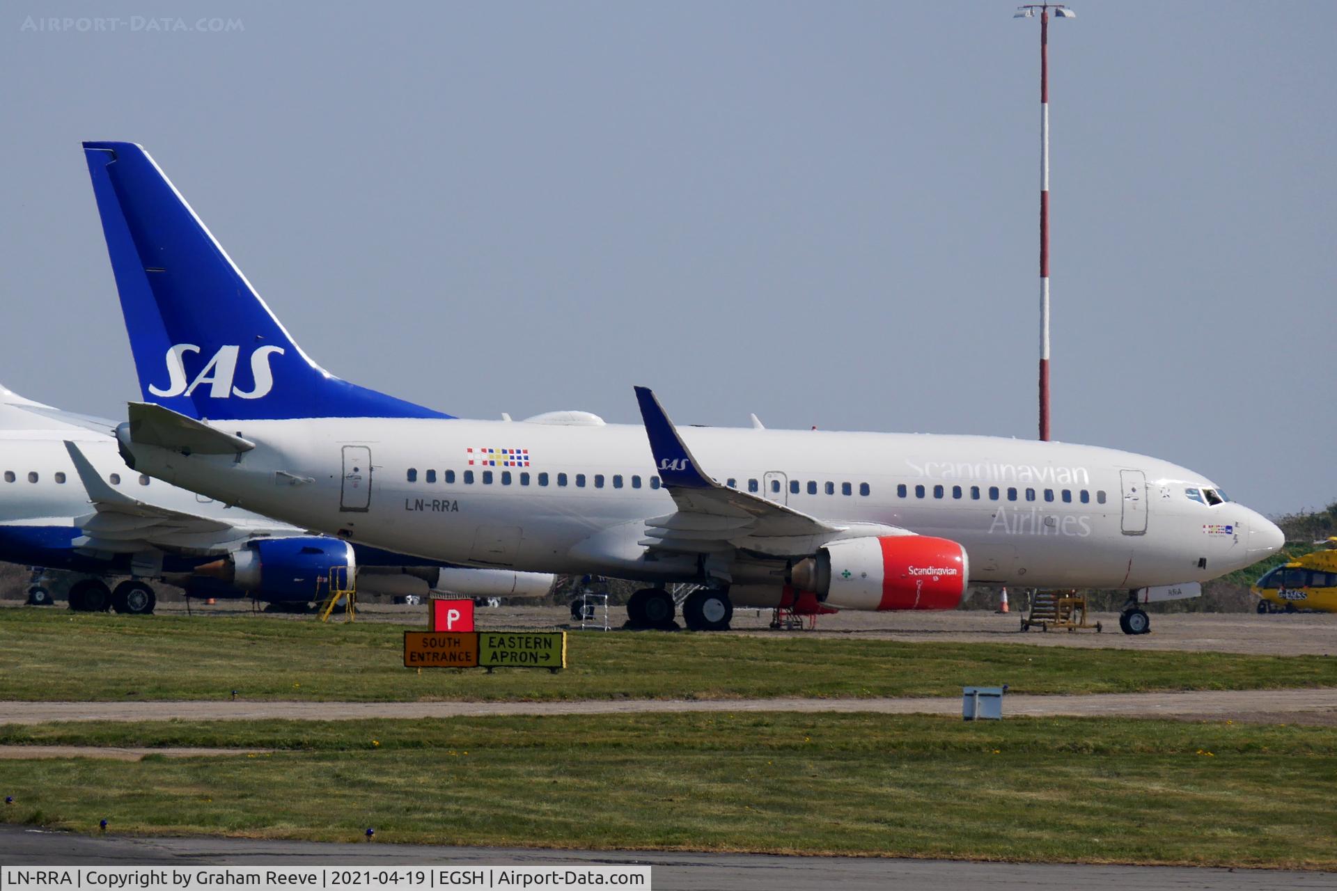 LN-RRA, 2007 Boeing 737-783 C/N 30471, Parked at Norwich.